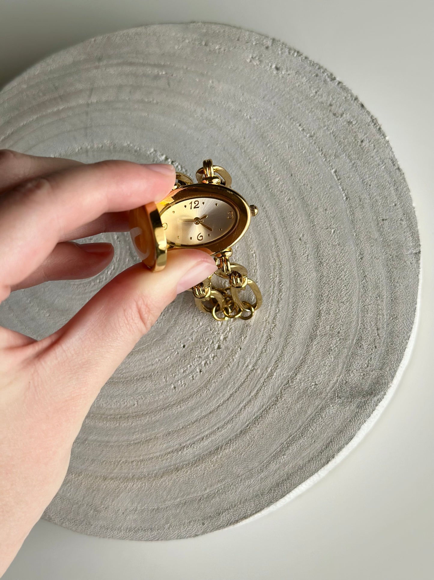 Vintage bracelet watch by Avon with hidden dial