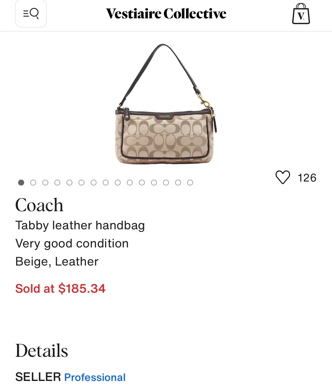Stunning authentic vintage Coach mini bag