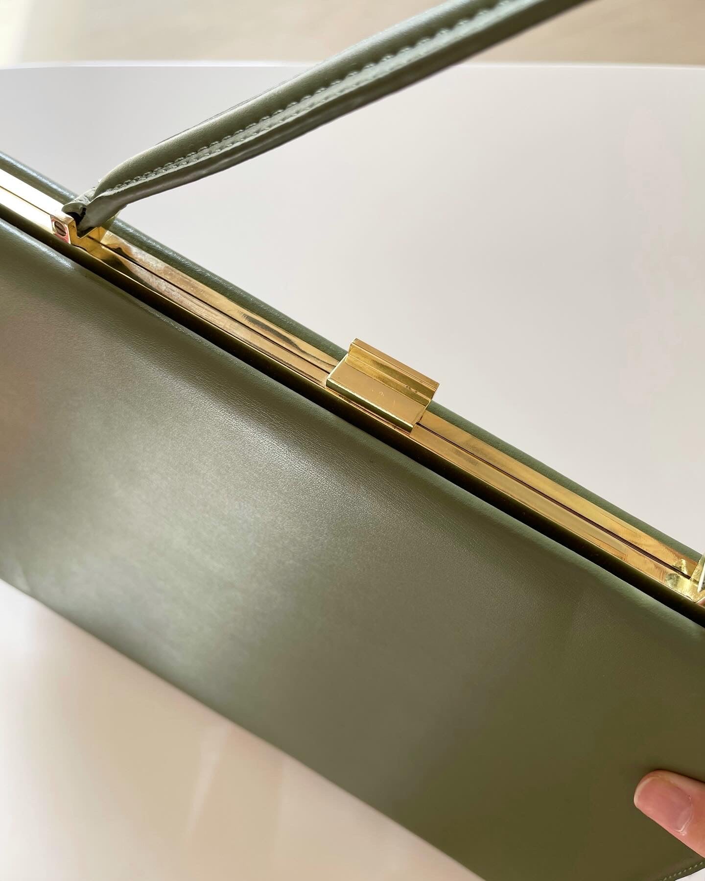 Gorgeous leather green bag (Celine inspired)