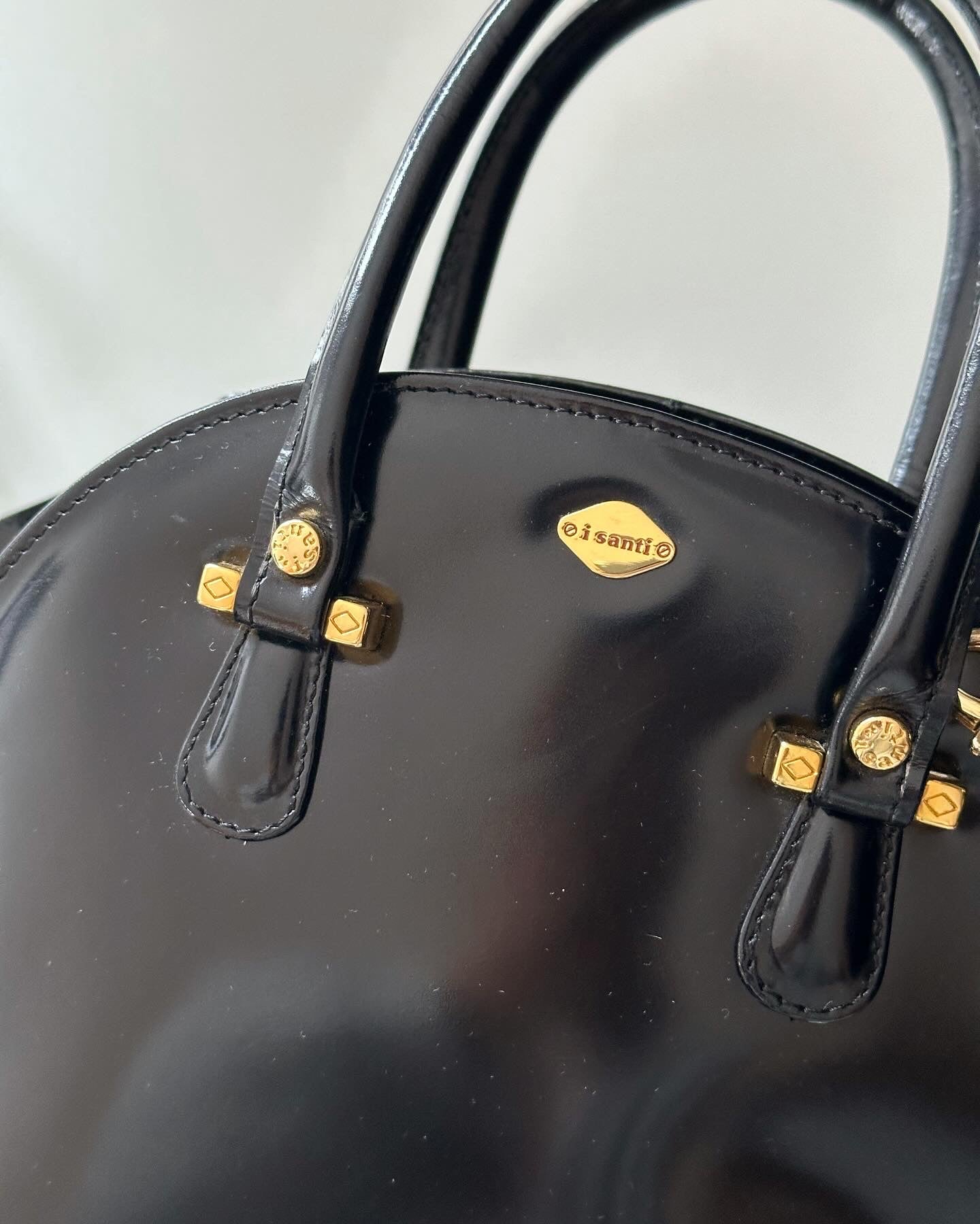 Gorgeous authentic vintage leather bag I Santi (made in Italy)