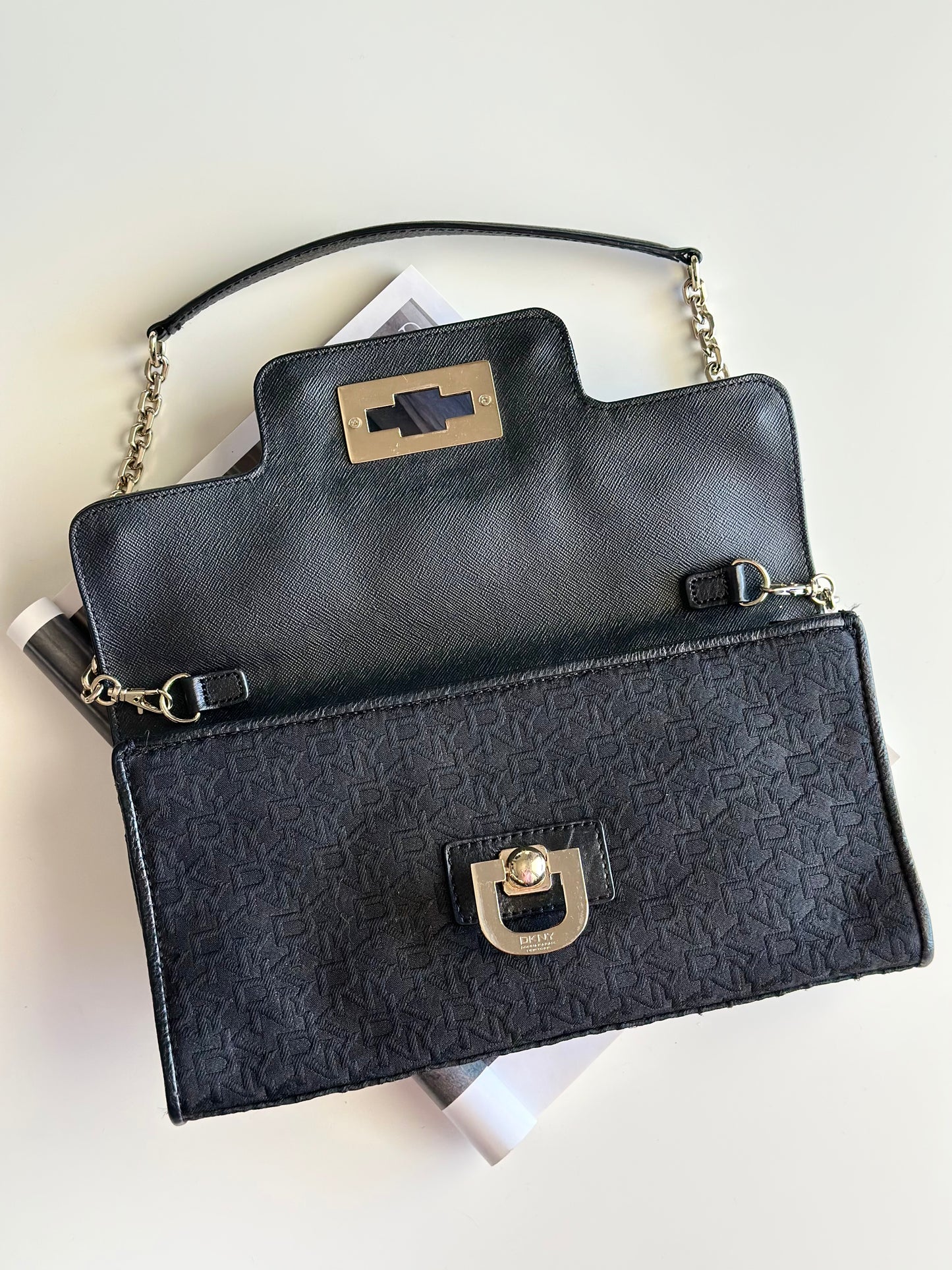 Sophisticated vintage DKNY clutch/shoulder bag