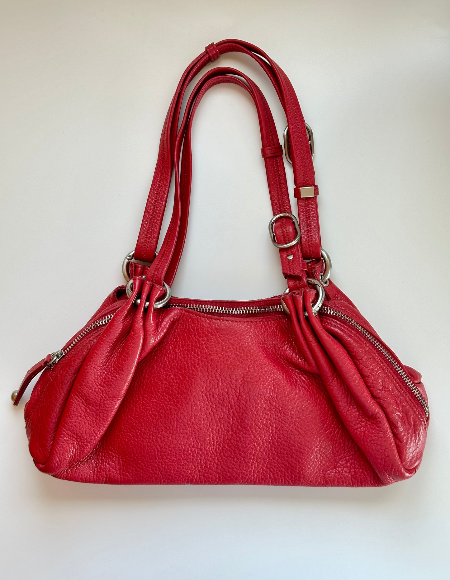 Real leather red bag Wanlima