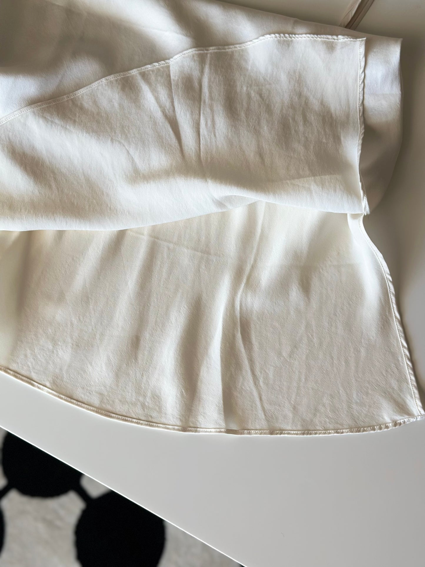 A beautiful silk ivory night dress with lace