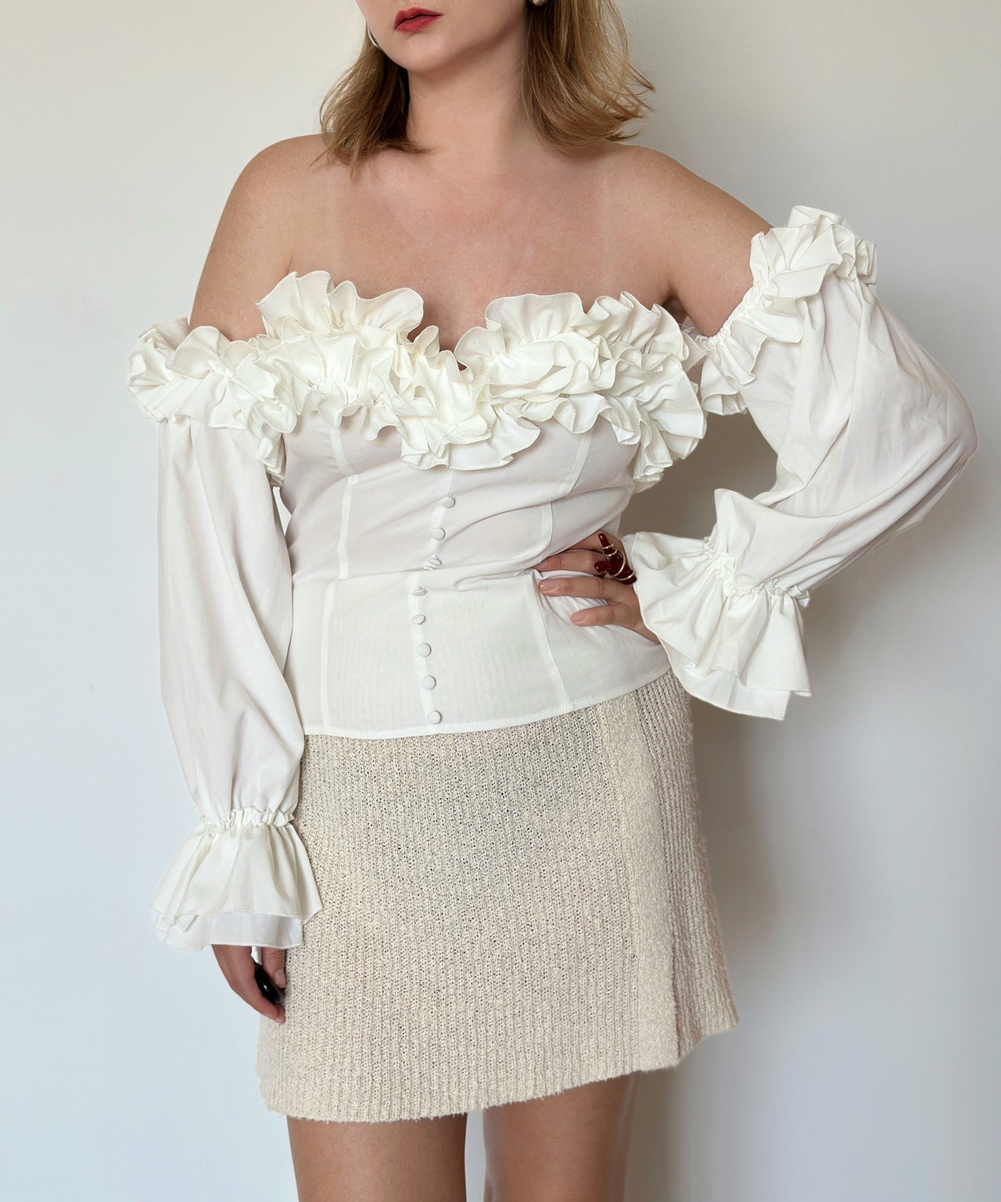 Lovely corset top with ruffles