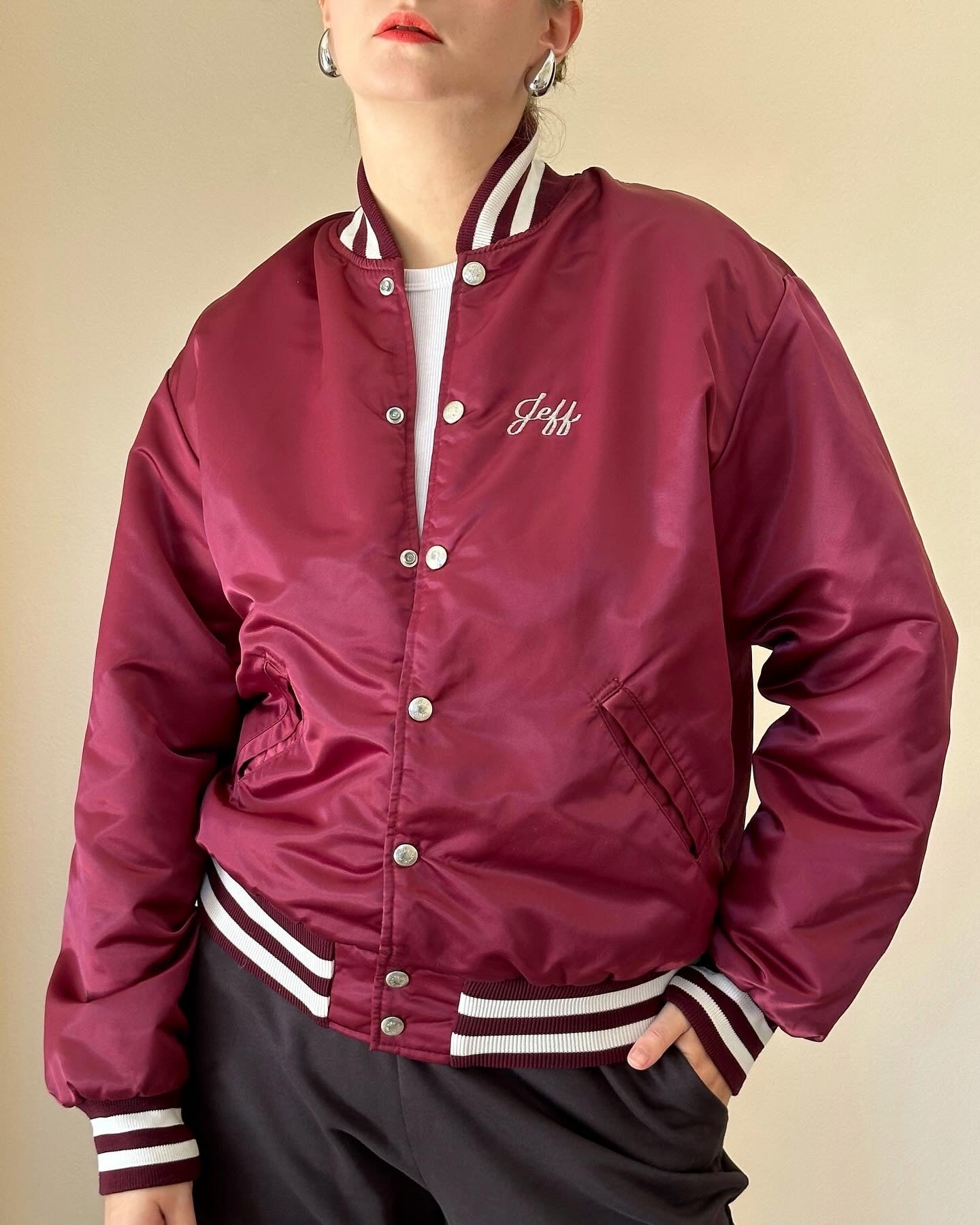 Vintage oversized bomber jacket Birdie By Richard A. Leslie