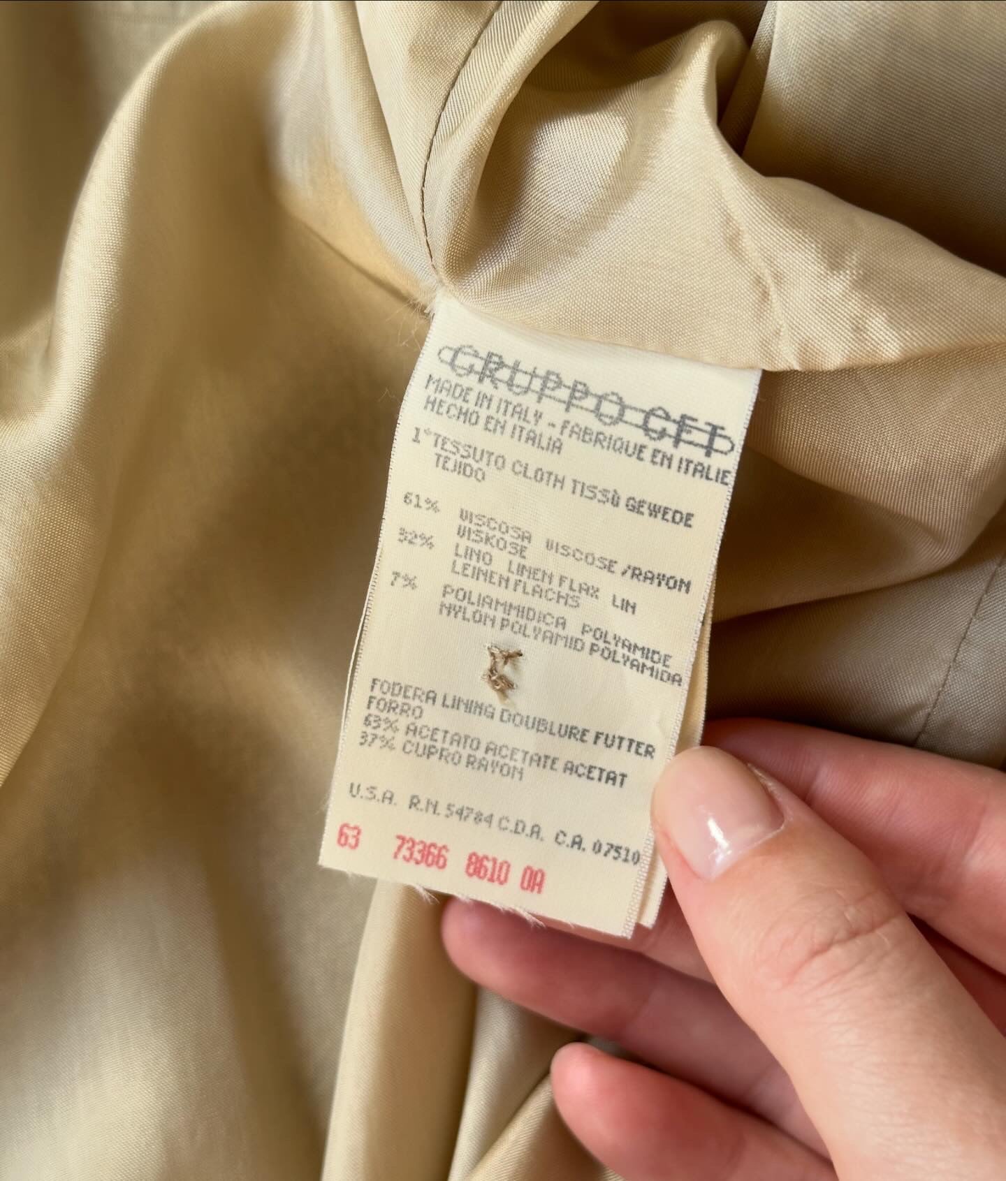 Vintage beige plaid blazer by Mani (Giorgio Armani line)