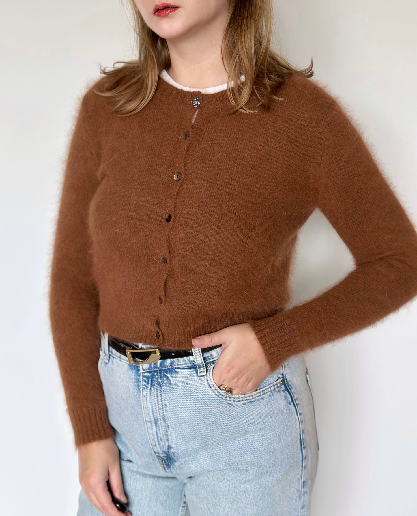 Astonishing vintage angora cardigan