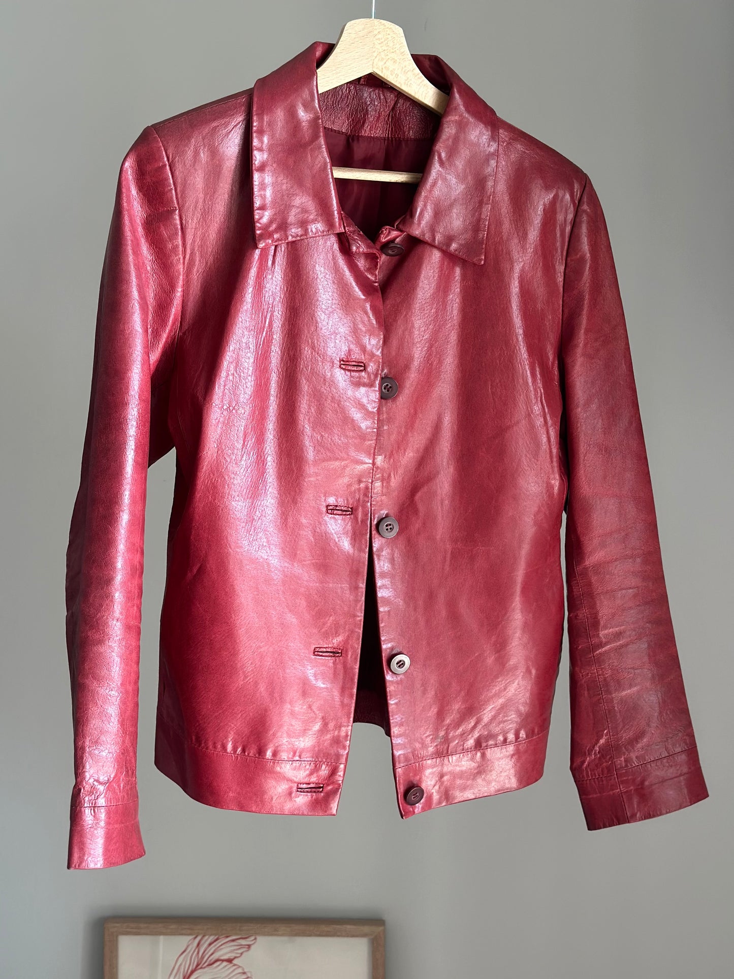 Standout vintage leather jacket 90s