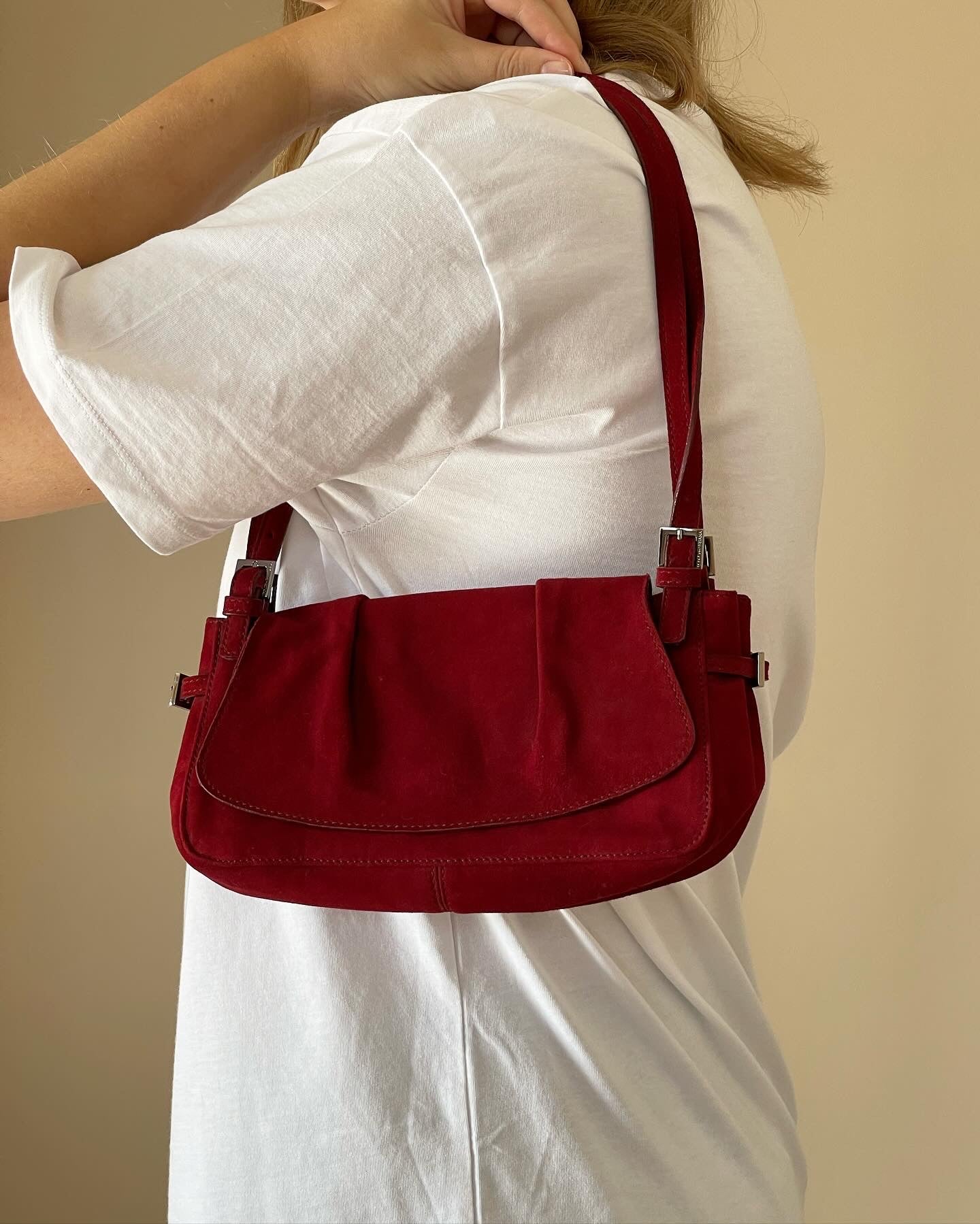 Amazing authentic vintage suede bag from Dolce&Gabbana