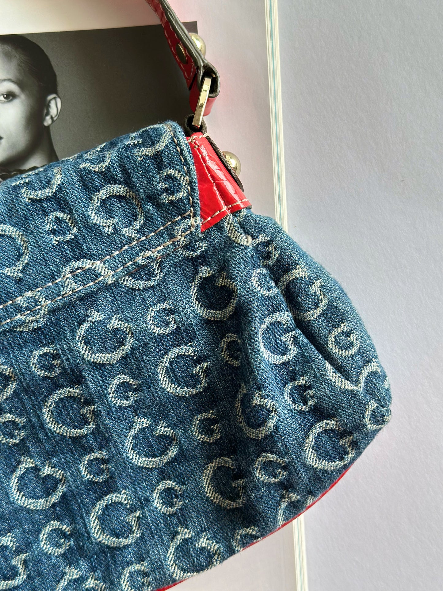 Amazing authentic vintage denim bag Guess (early 2000s)