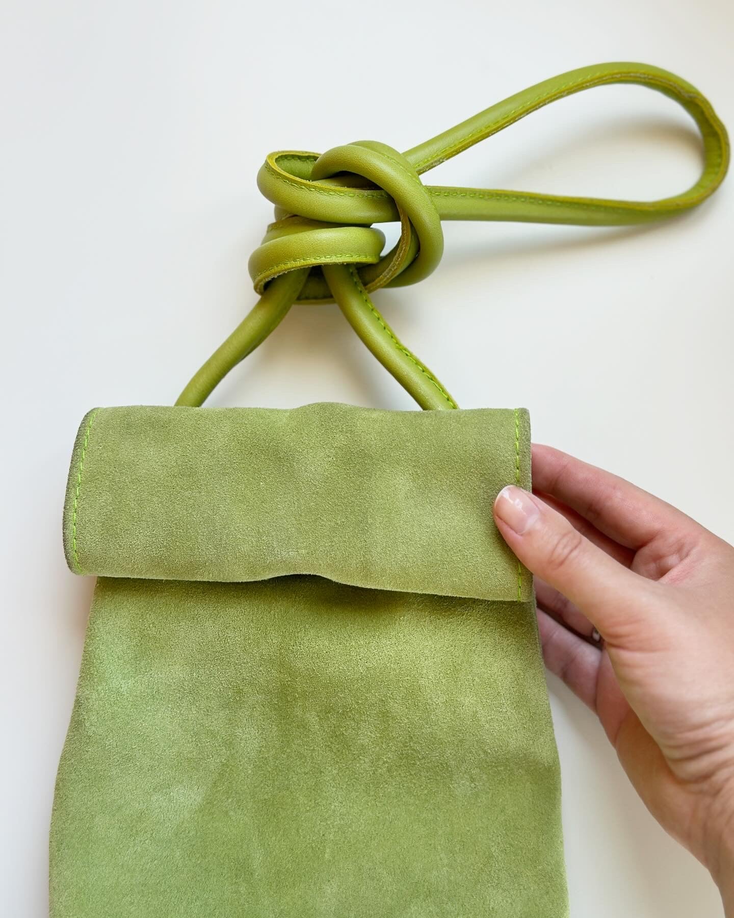 Vintage suede crossbody bag