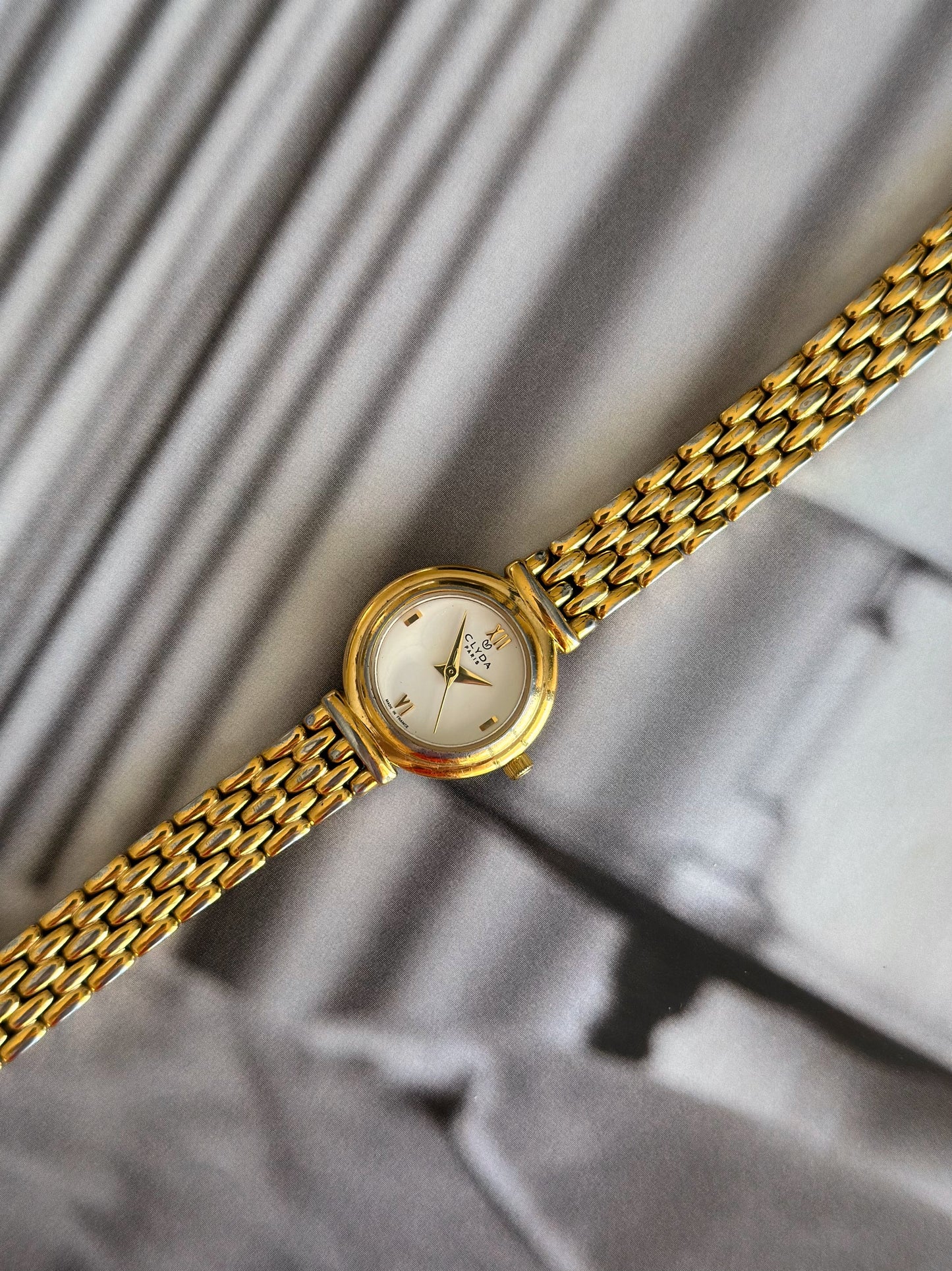 Beautiful vintage gold-tone watch Clyda (French brand) ✨