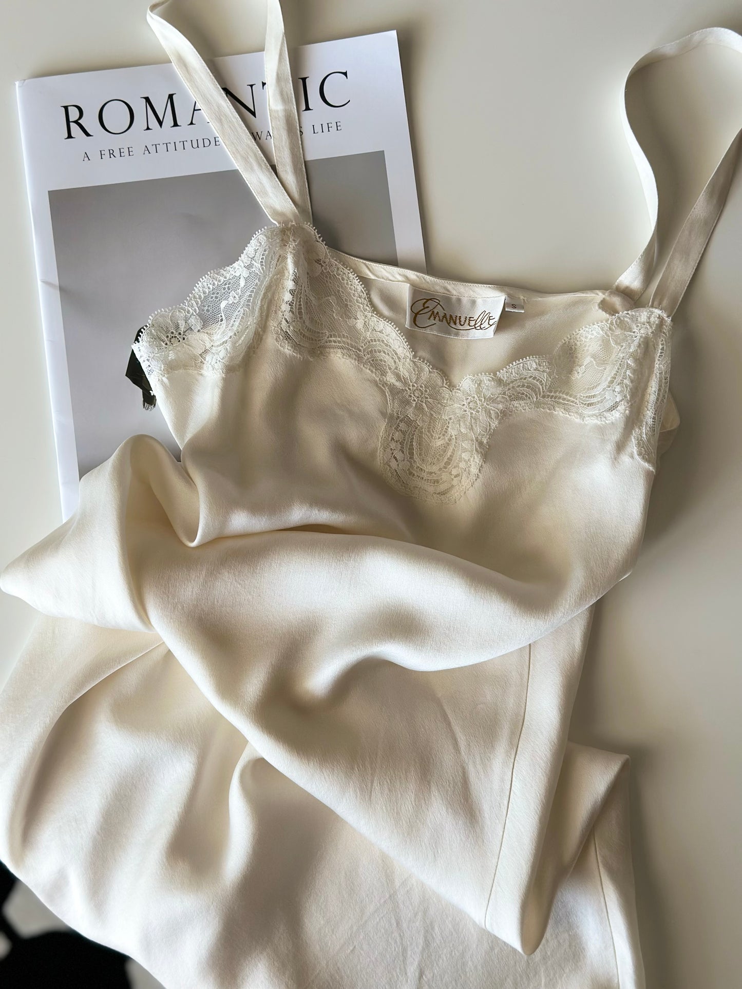 Romantic vintage silk camisole by Emanuelle