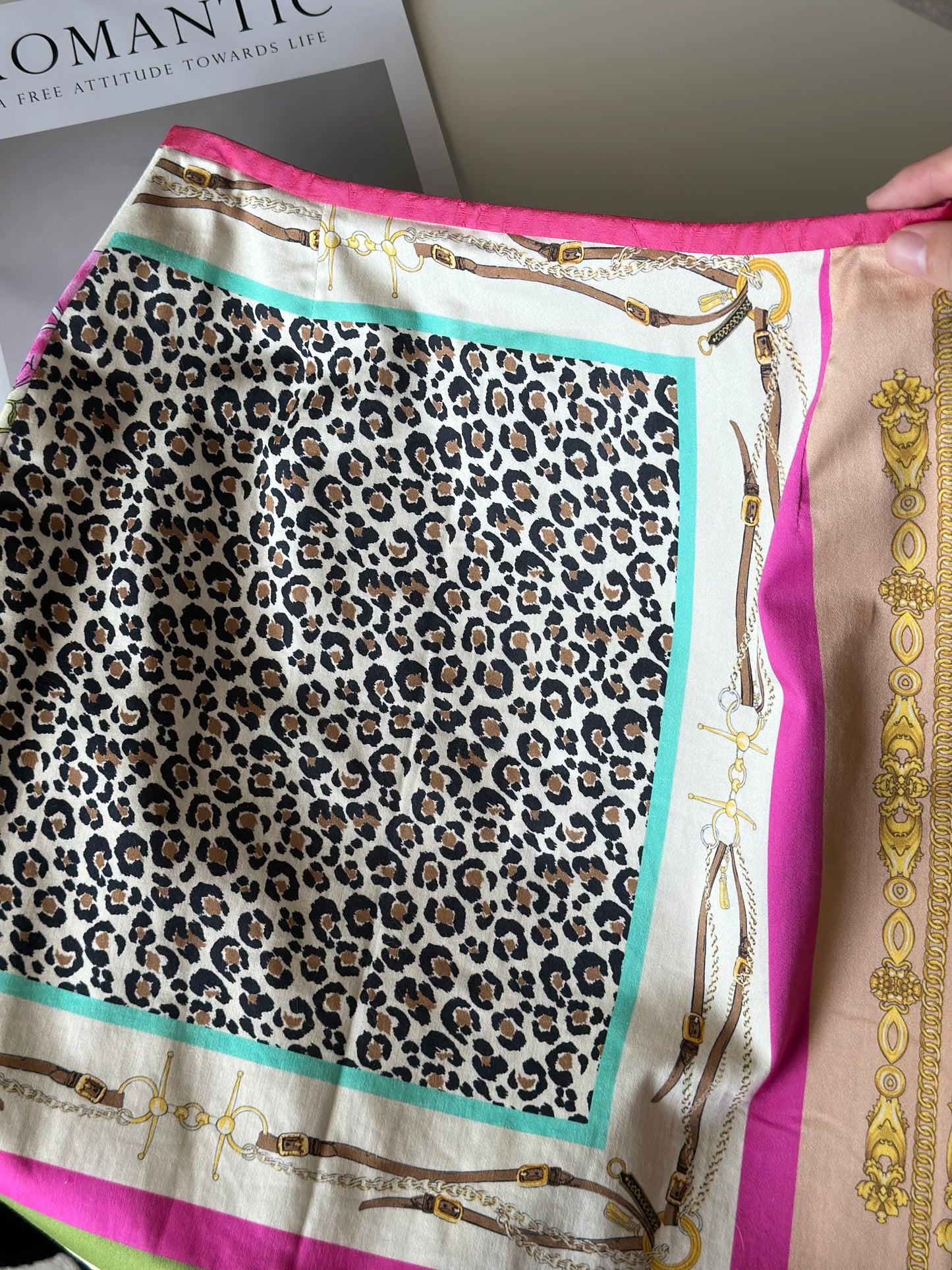 Unique vintage patchwork skirt by Austrian designer
