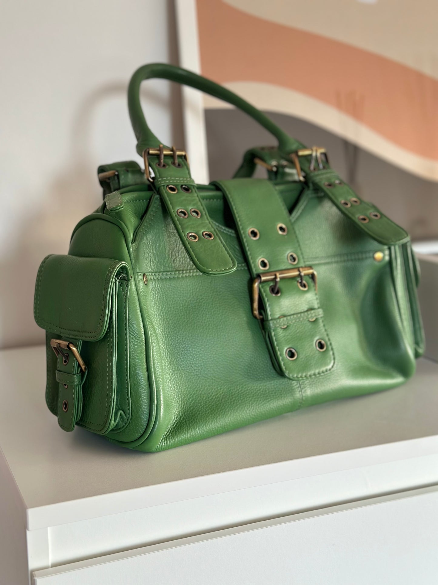 Vintage real leather bag 💔