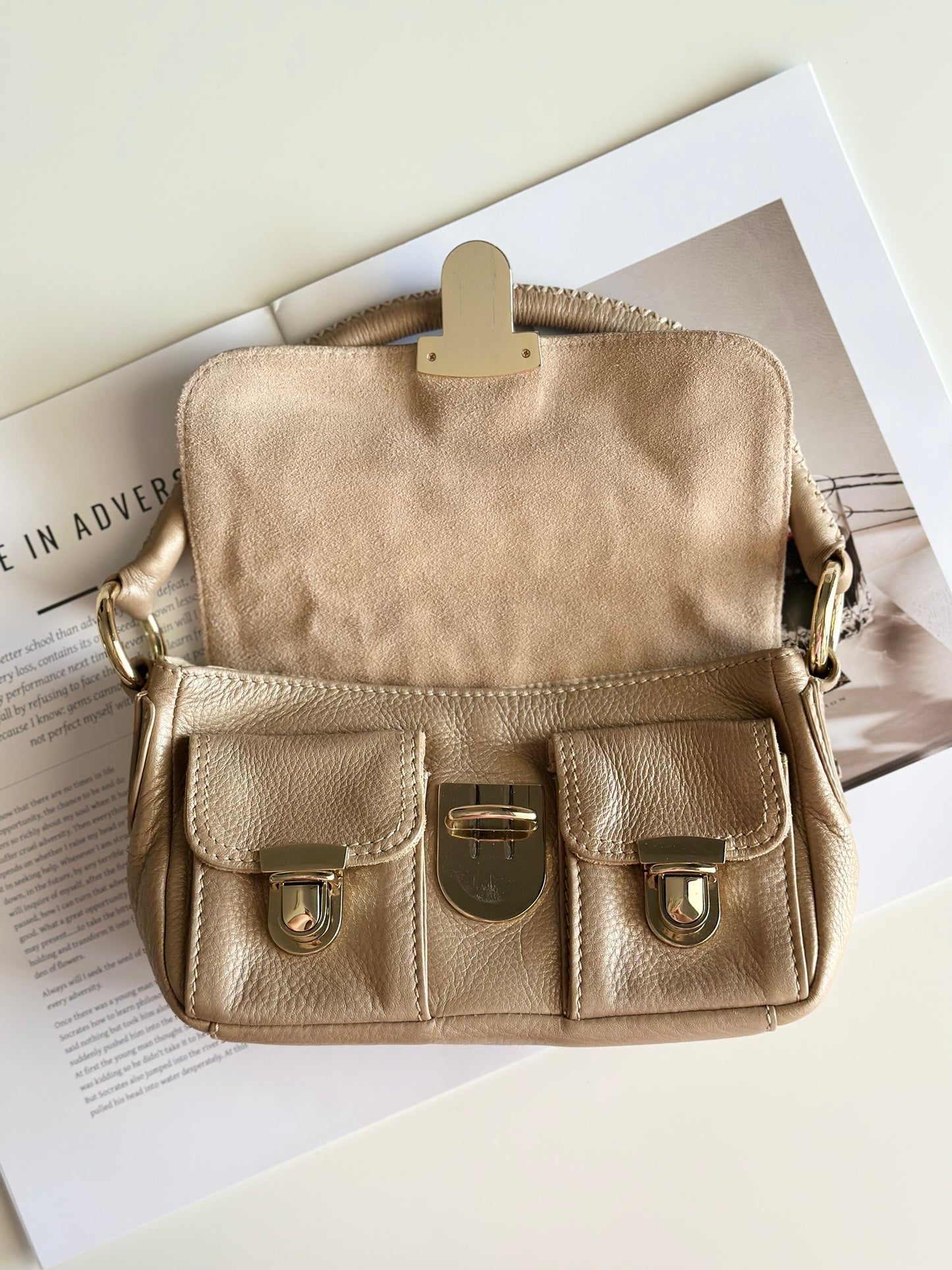 Chic mini leather bag from British designer Jasper Conran