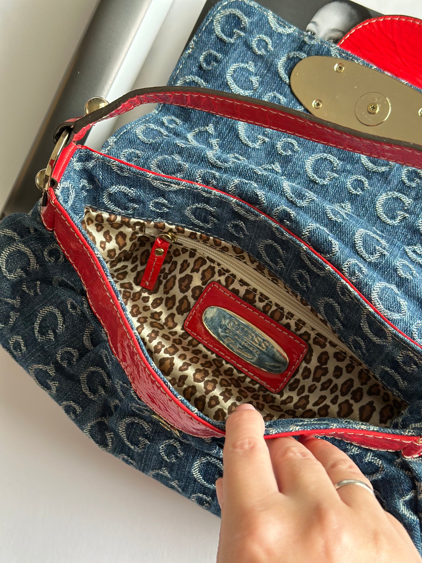 Amazing authentic vintage denim bag Guess (early 2000s)