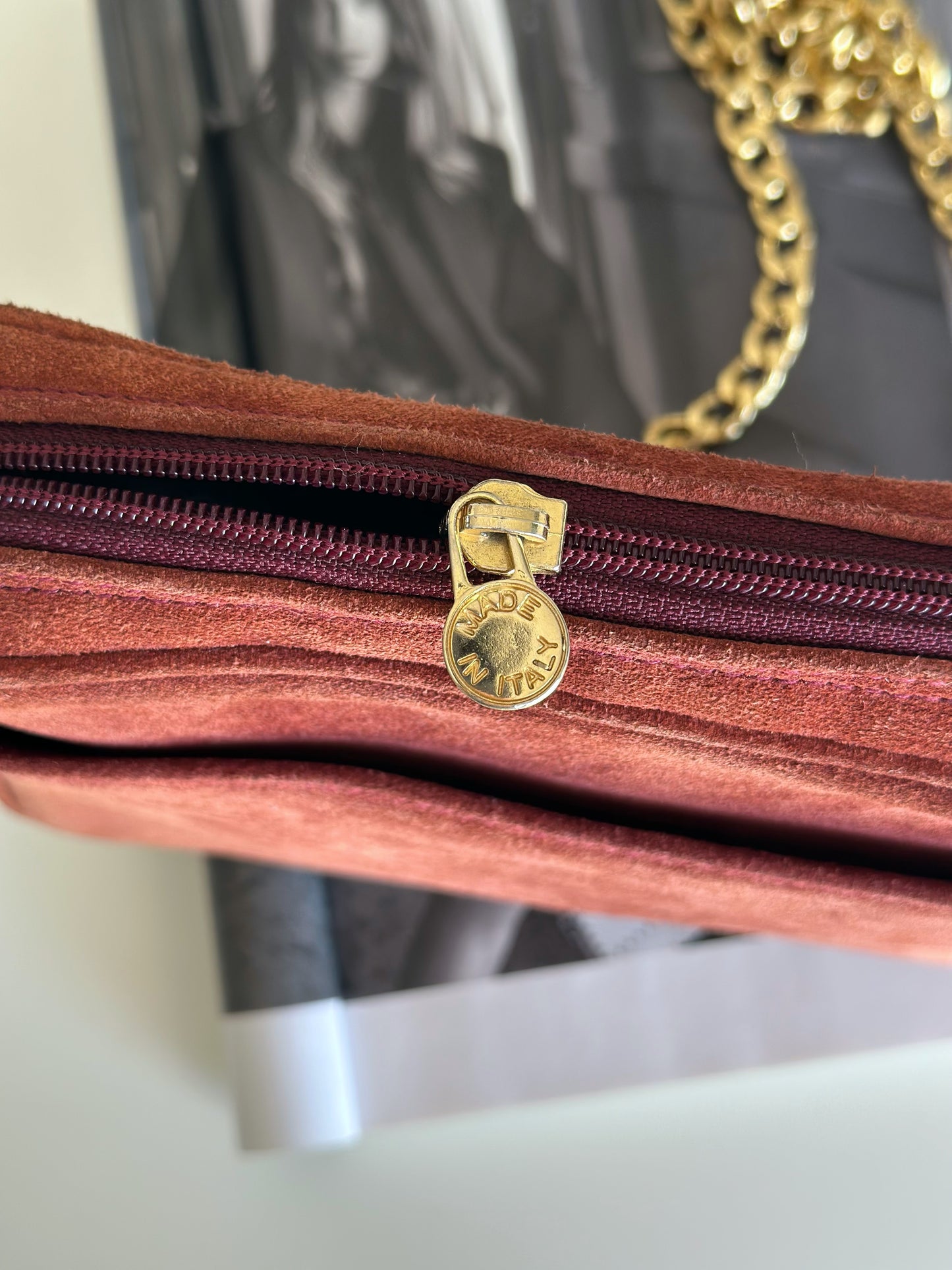 Vintage suede bag by Windsmoor 1980s)