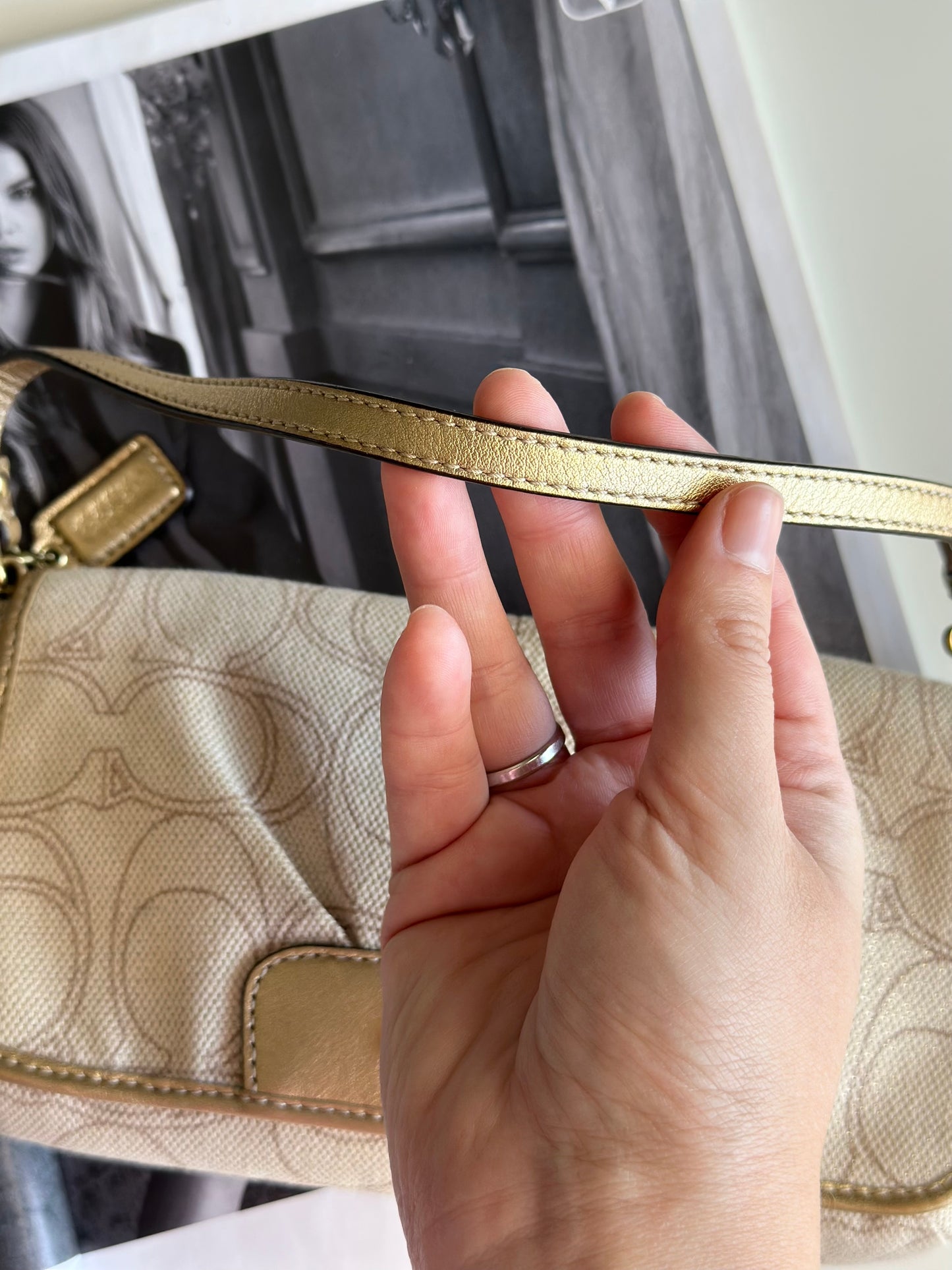 Chic vintage authentic Coach mini clutch bag