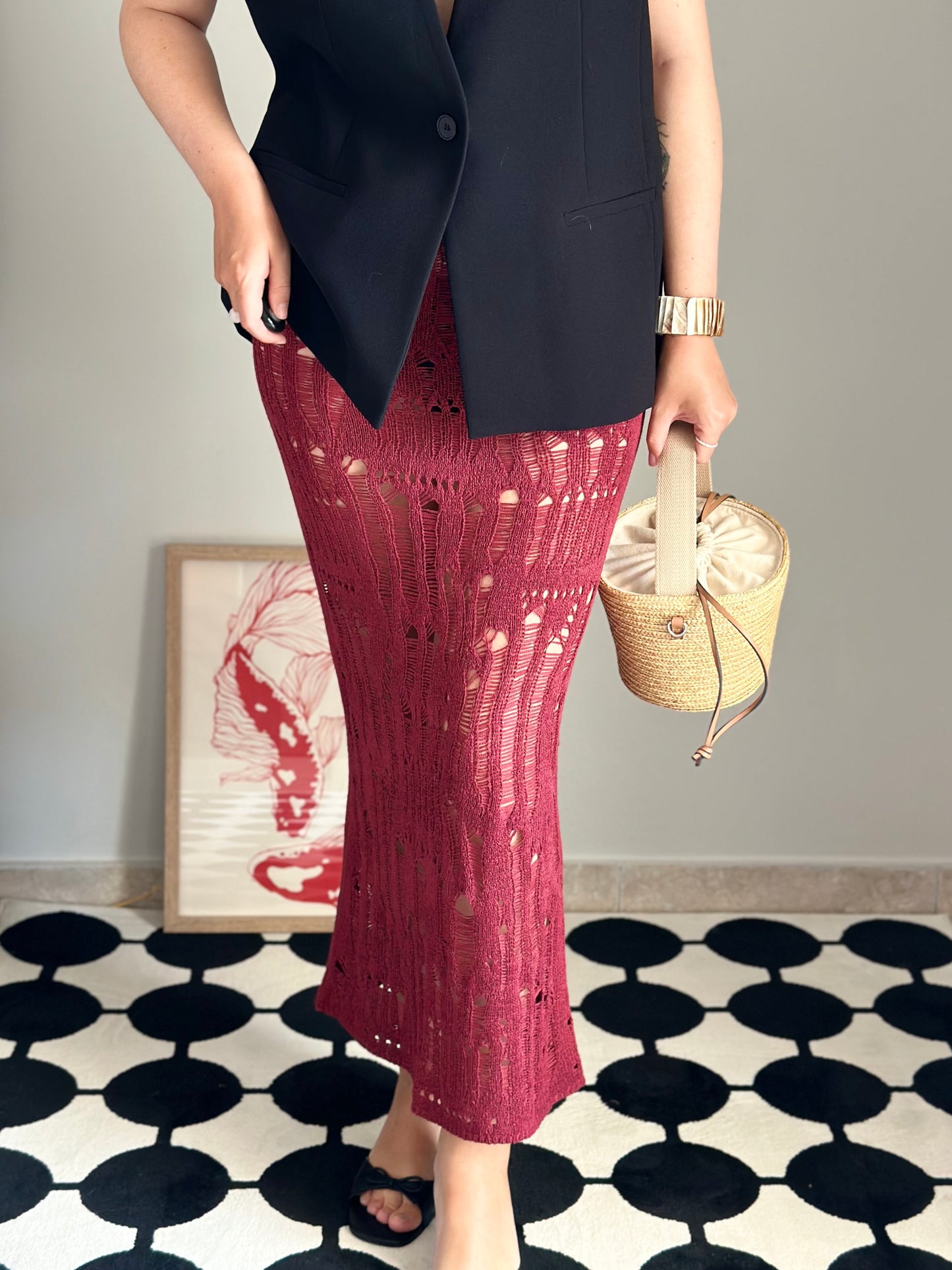 Standout knitted summer skirt