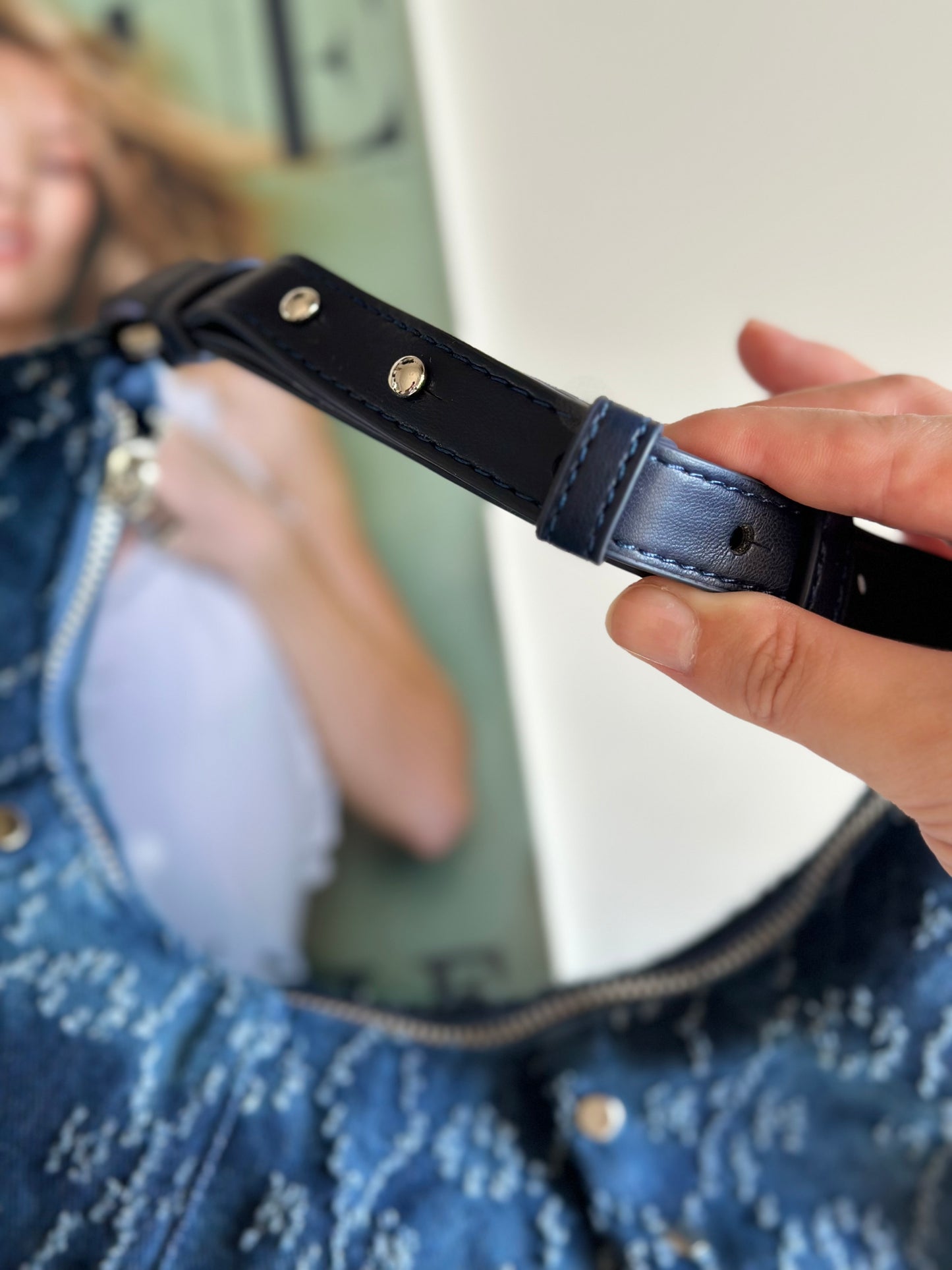 Stylish shoulder denim bag