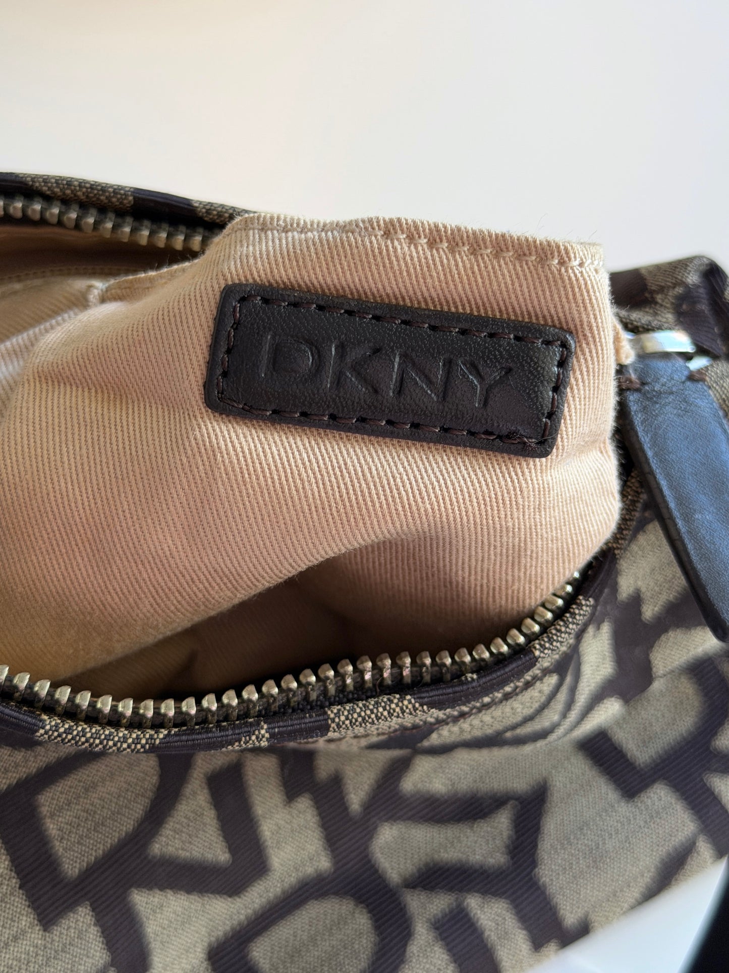 Lovely vintage DKNY shoulder bag with monogram print