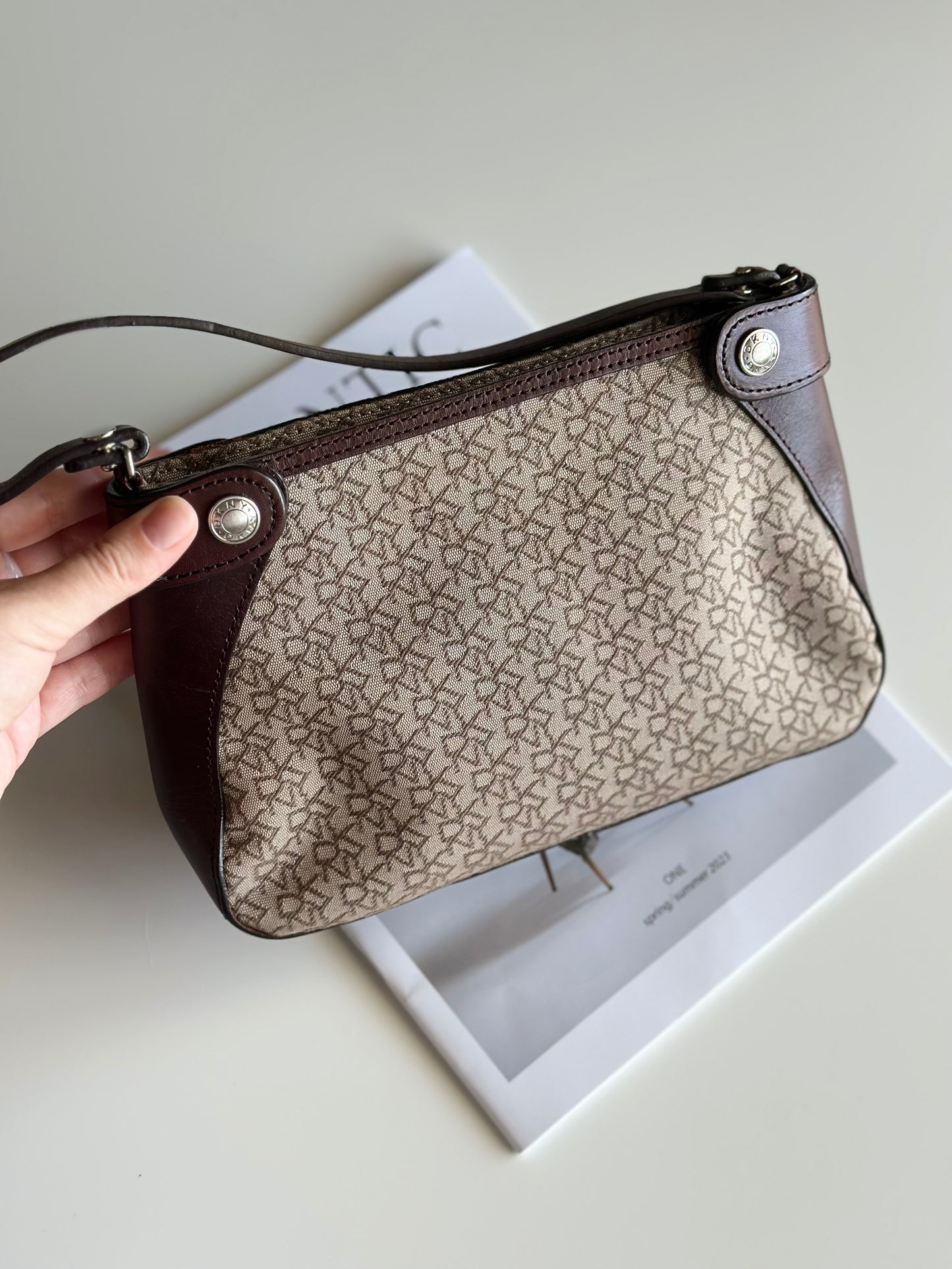 Vintage DKNY shoulder bag with a sleek, urban feel