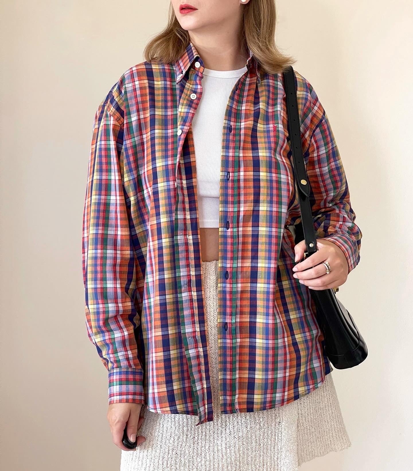 Beautiful vintage YSL plaid shirt