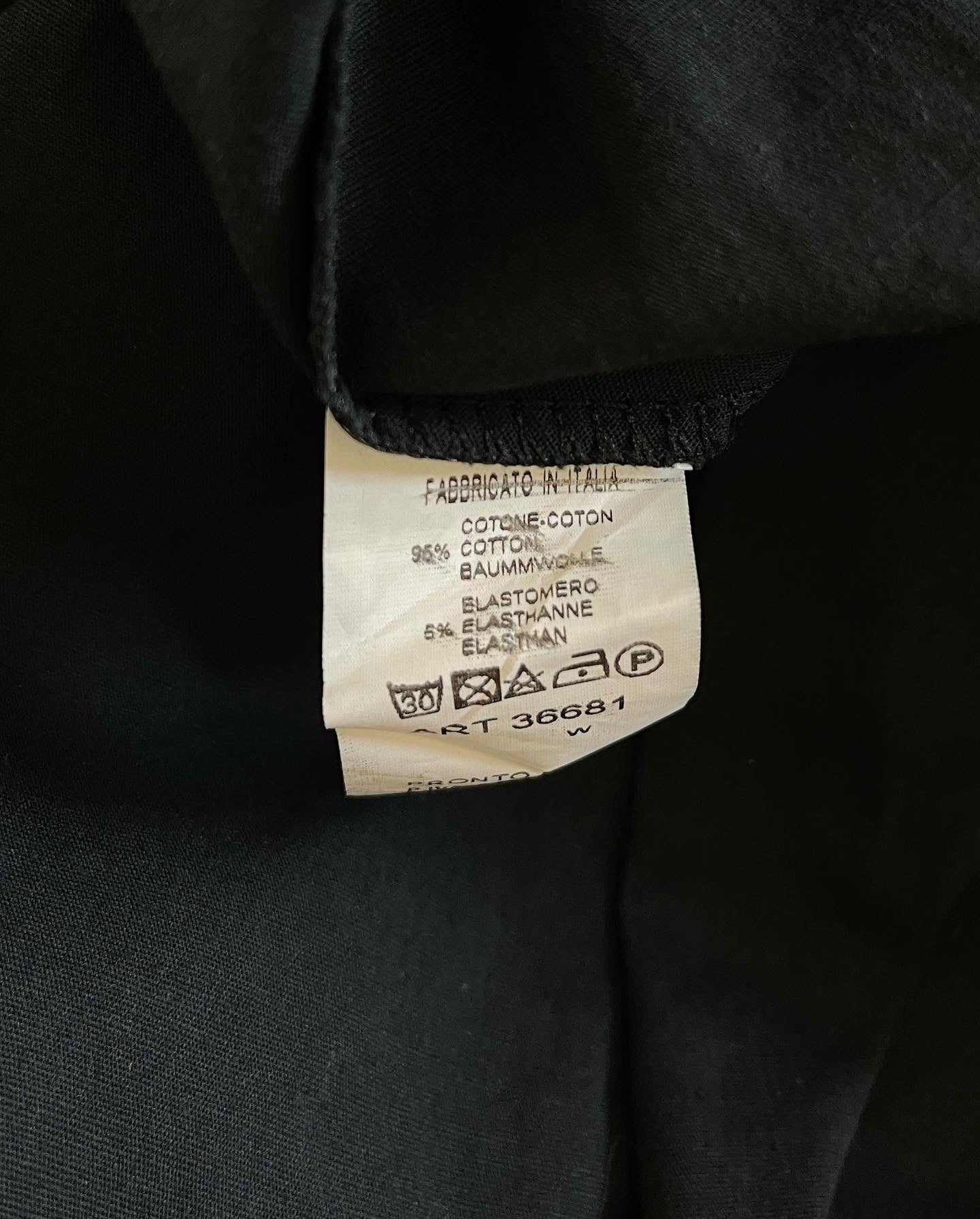 Incredible vintage black cotton dress with puff sleeves