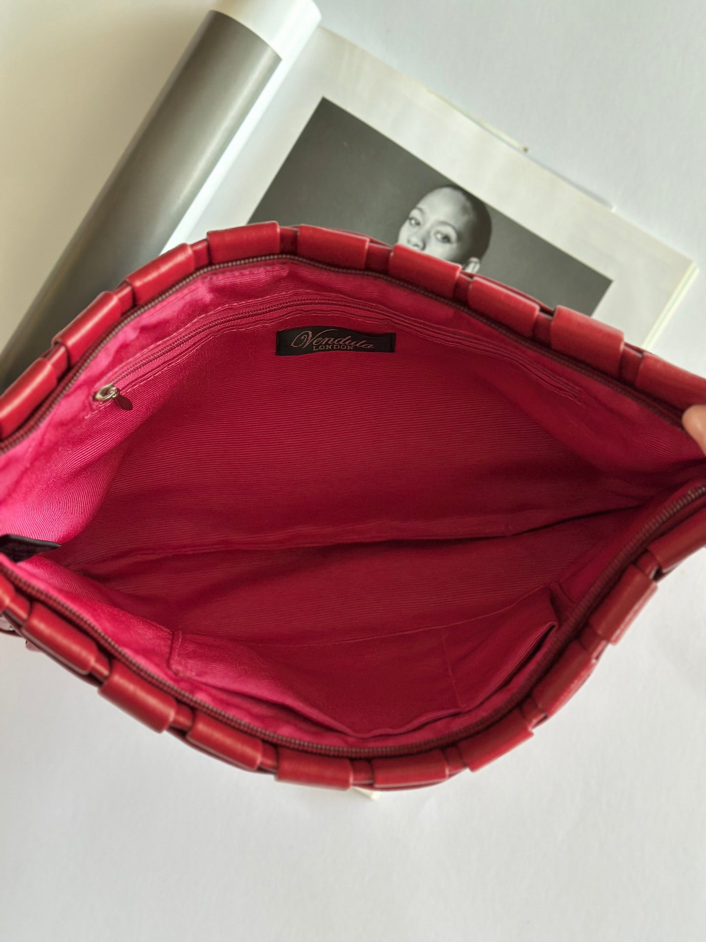 Amazing red woven clutch bag ❤️