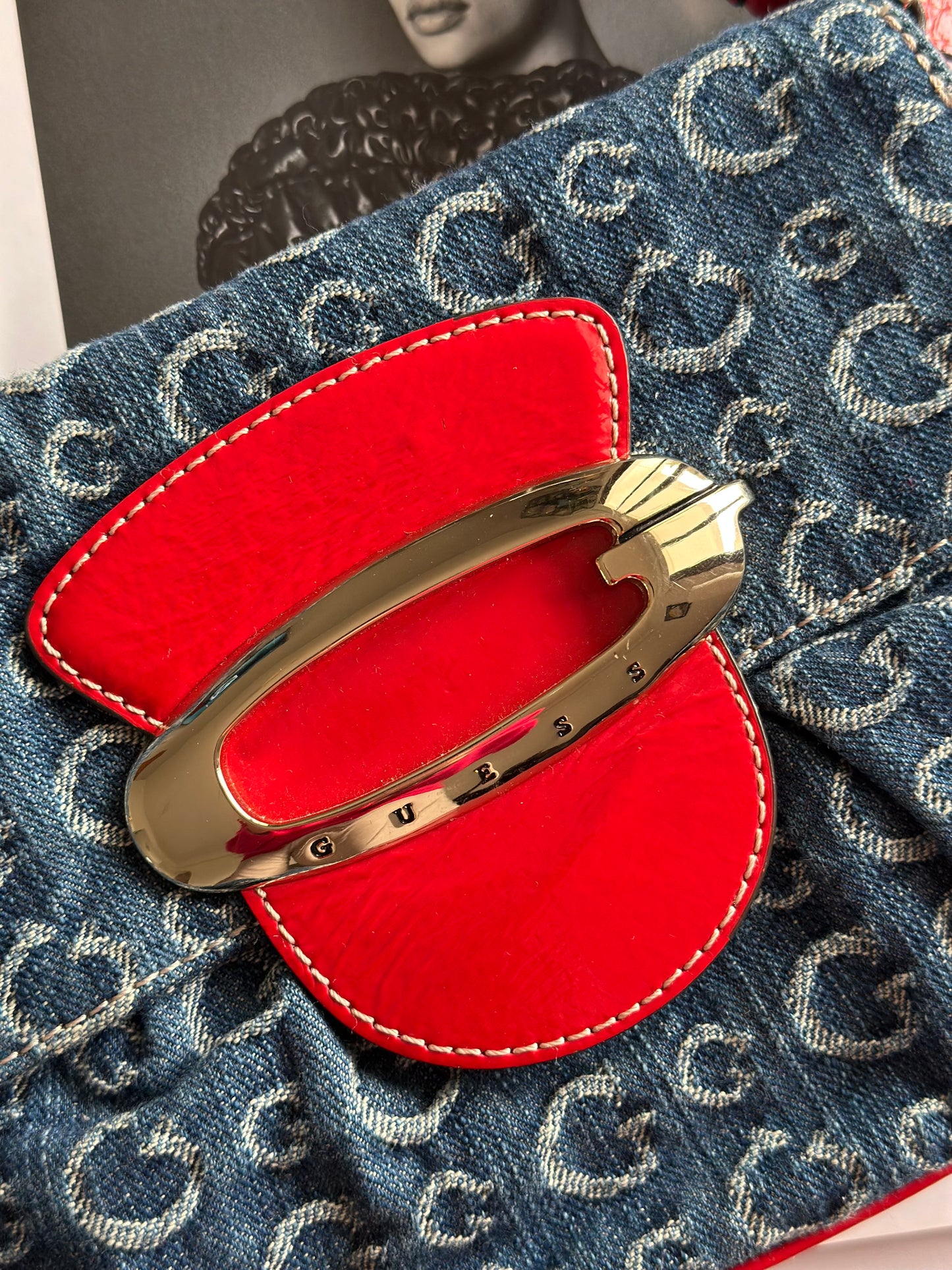 Amazing authentic vintage denim bag Guess (early 2000s)