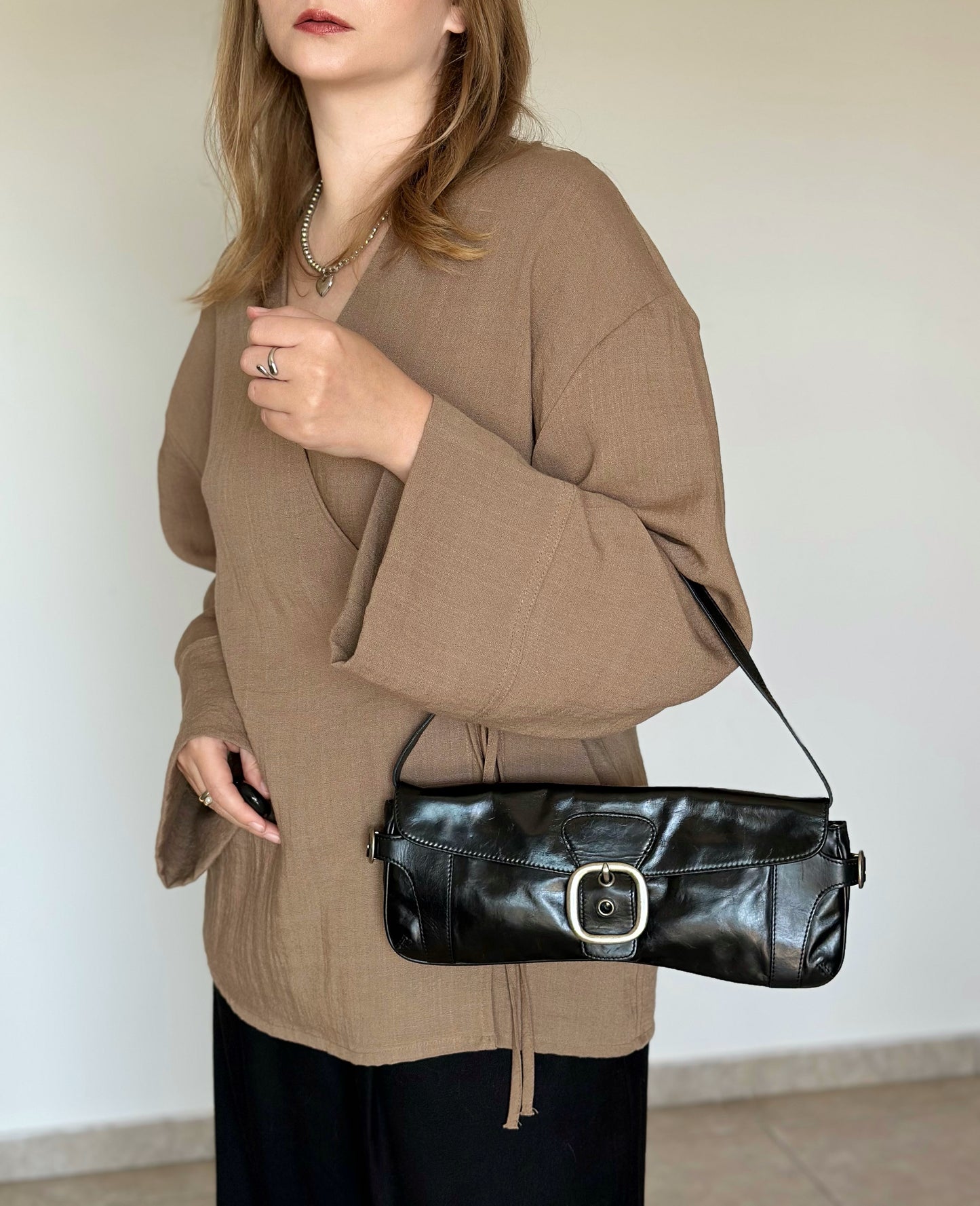 Authentic leather vintage DKNY bag from 2000s