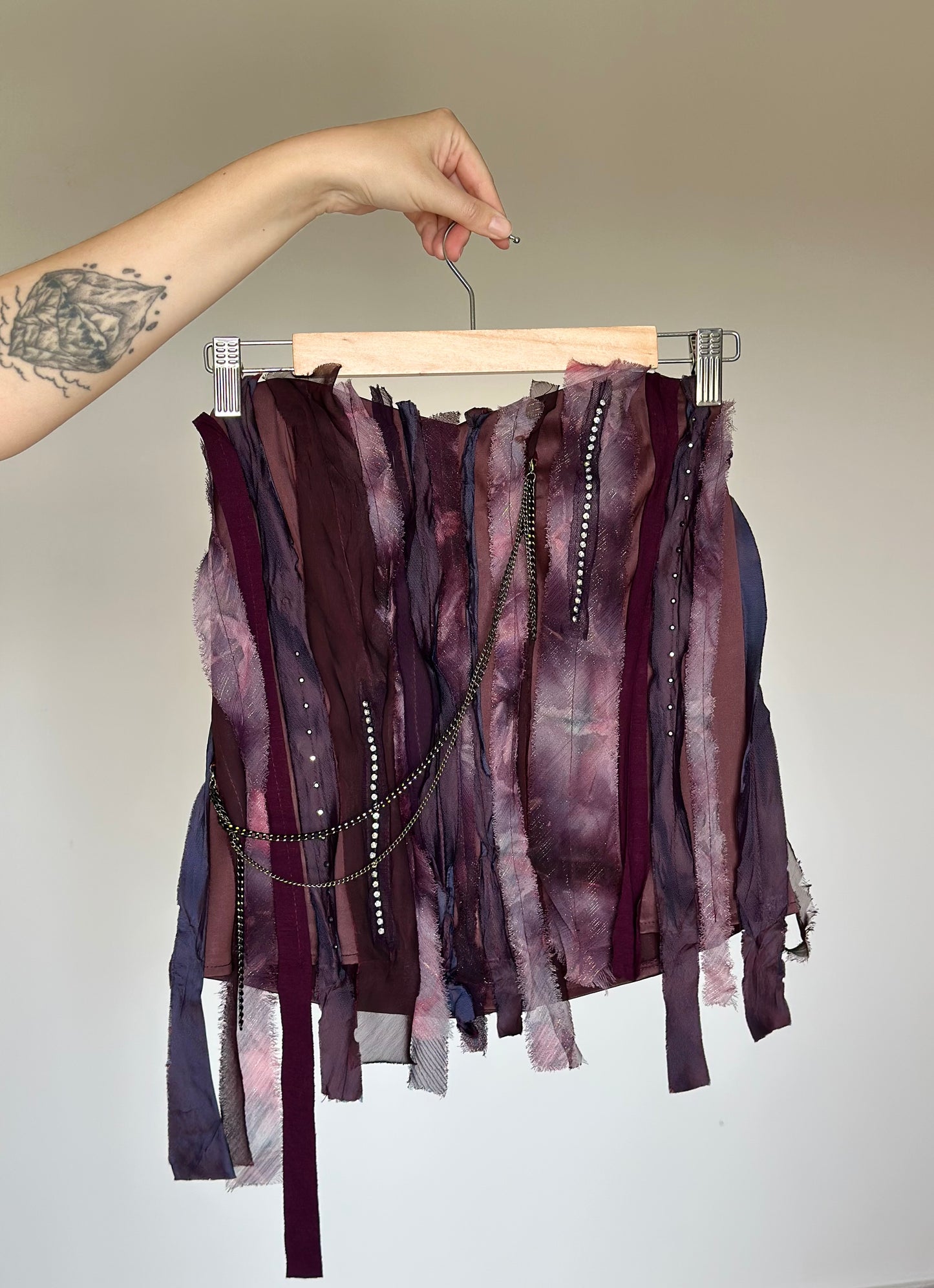 Stunning vintage burgundy corset top