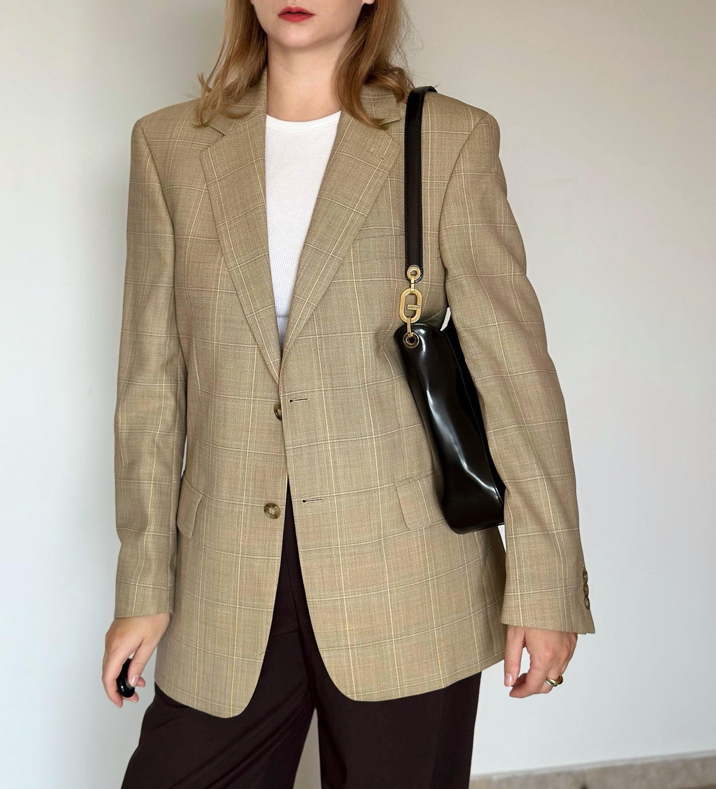 Vintage plaid oversized blazer
