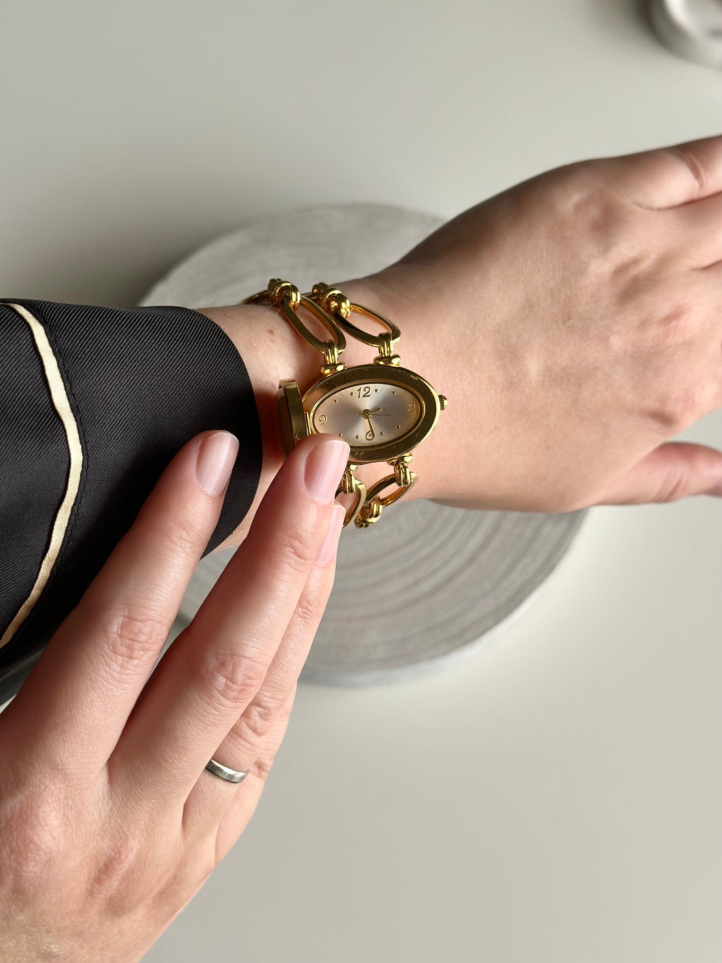 Vintage bracelet watch by Avon with hidden dial