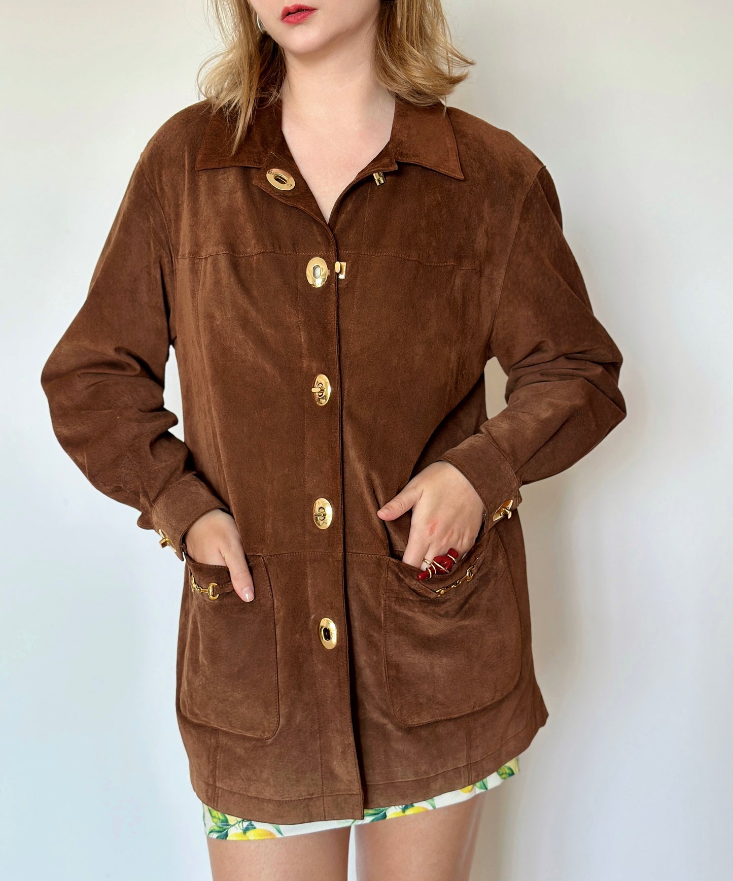 Vintage 100% suede leather jacket