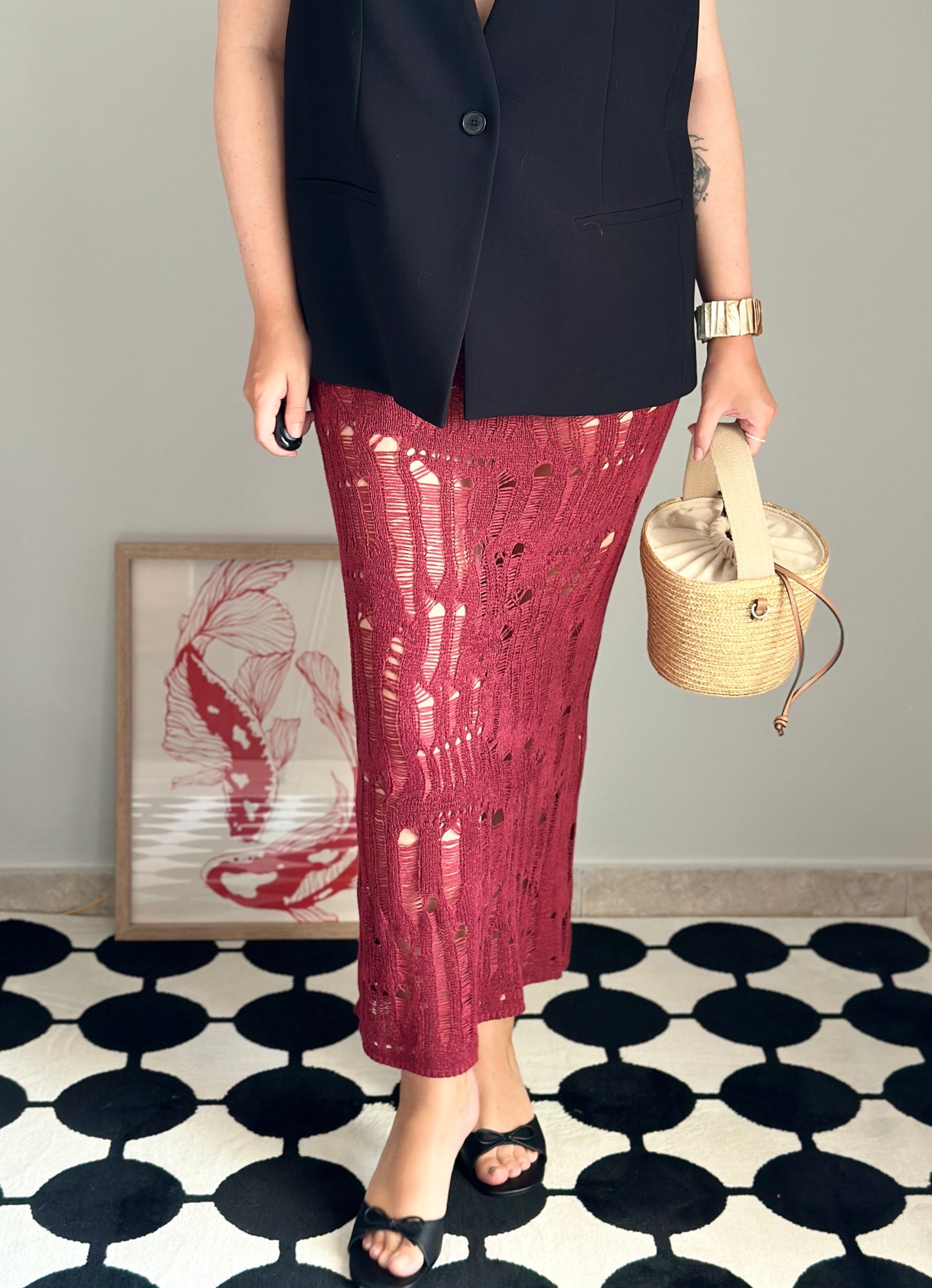 Standout knitted summer skirt