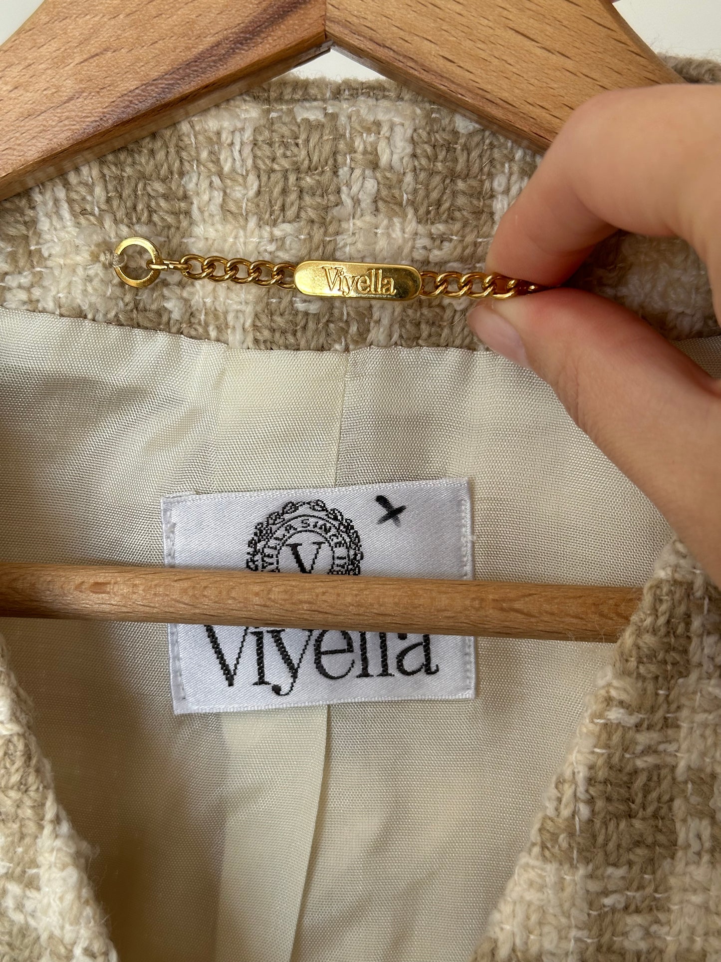 Vintage tweed cropped blazer by Viyella