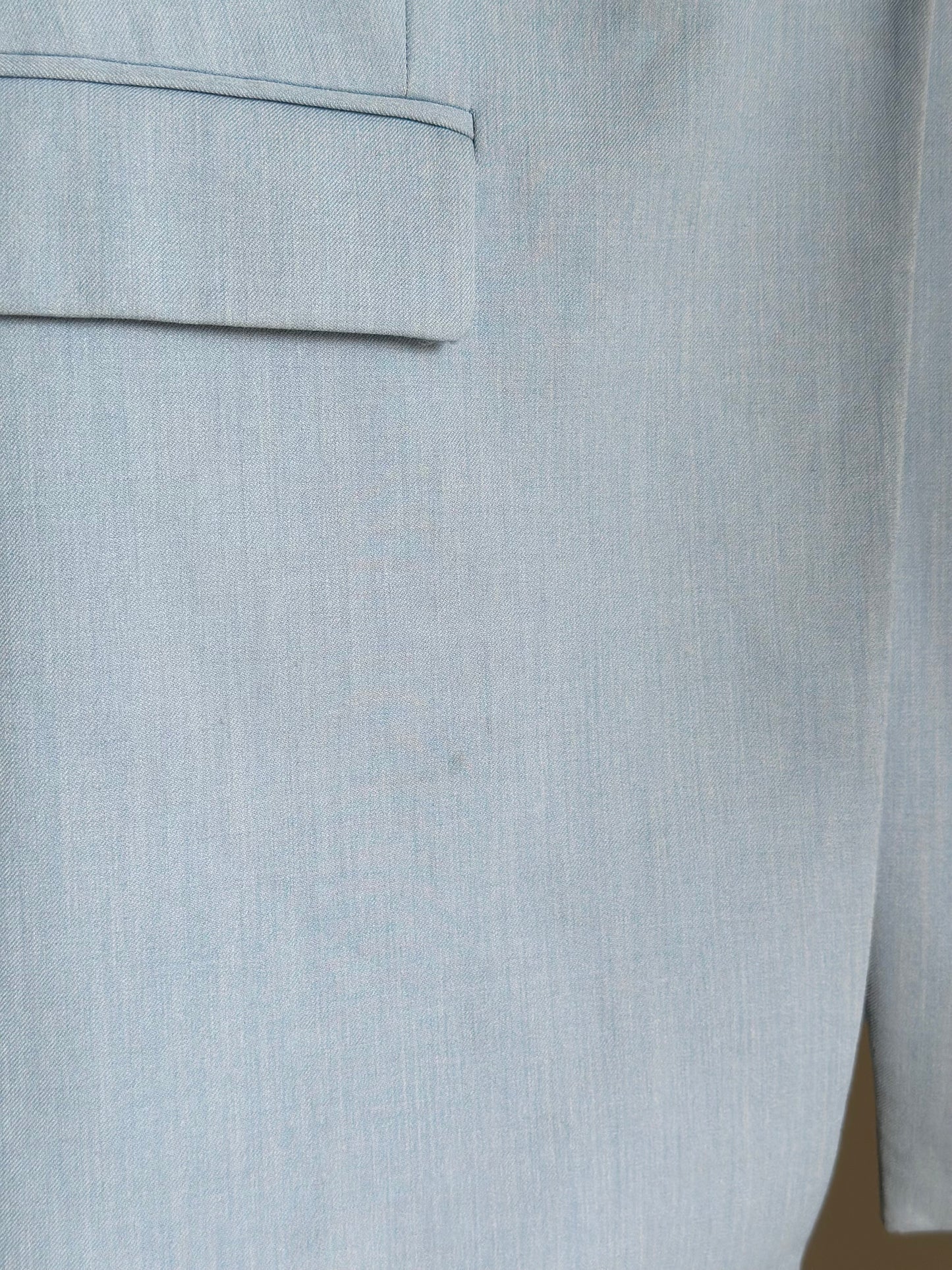 Pre-loved tailored blazer in a soft powder blue shade