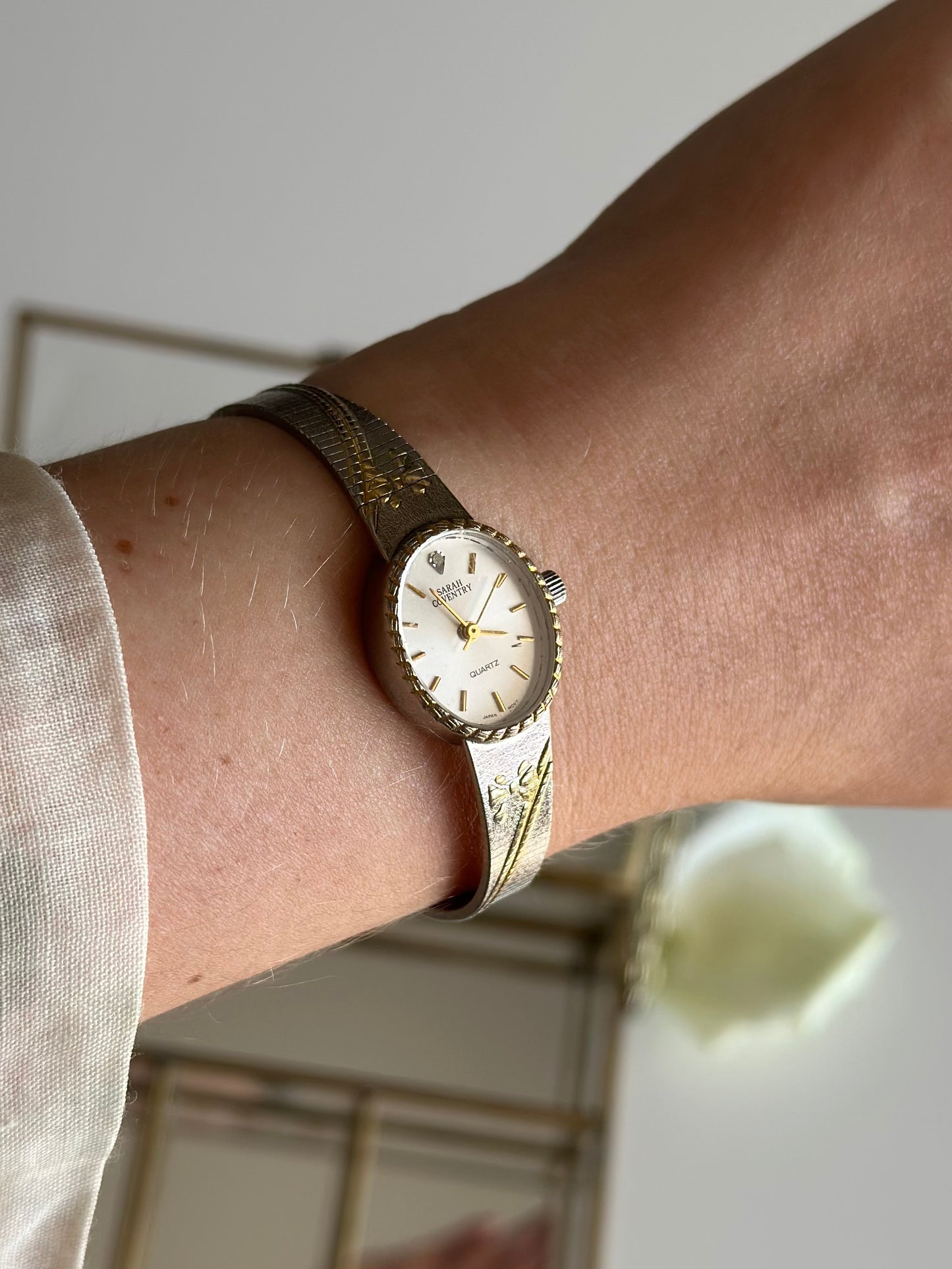Charming vintage Sarah Coventry watch with a delicate design