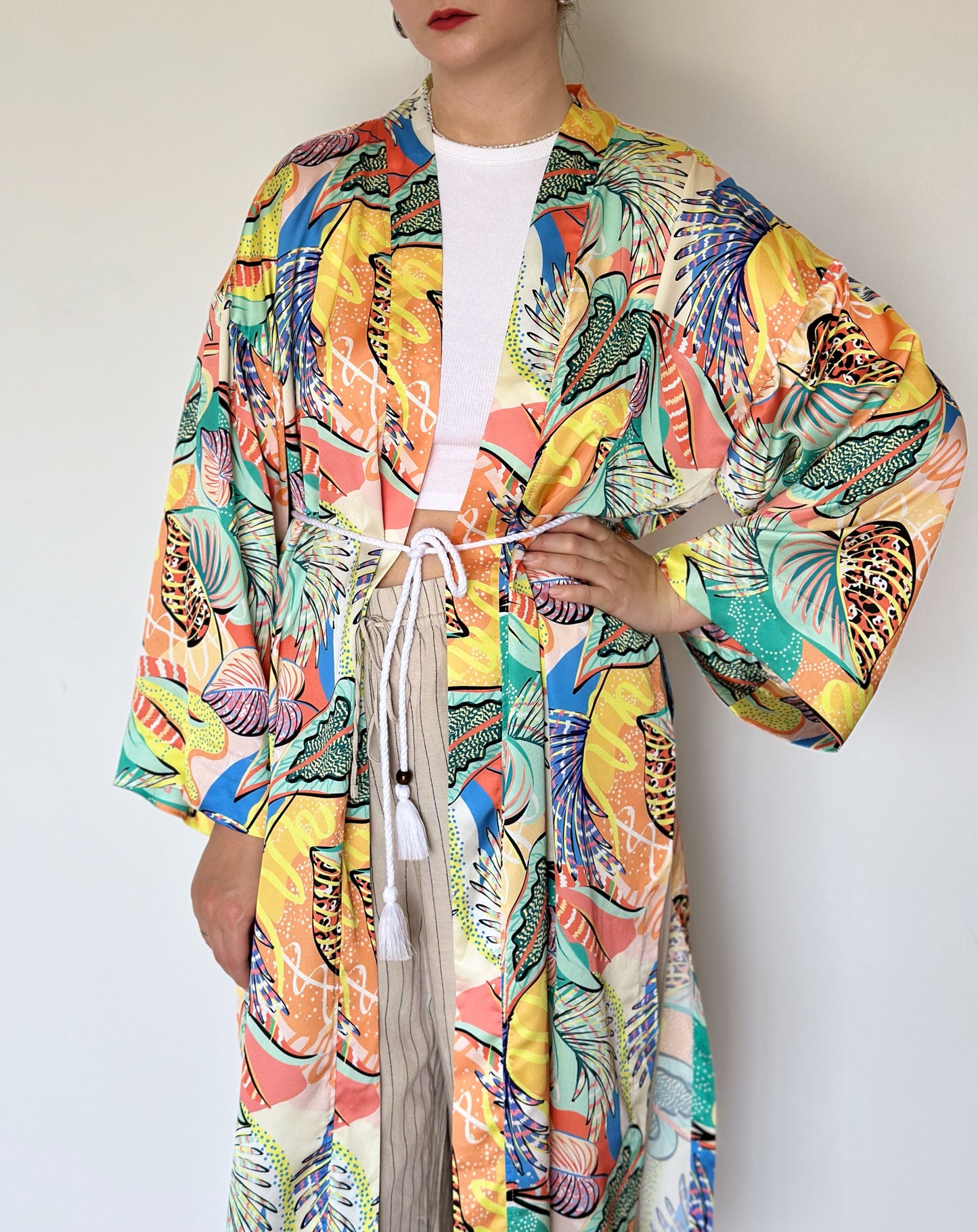 Lovely dressing satin gown/cape
