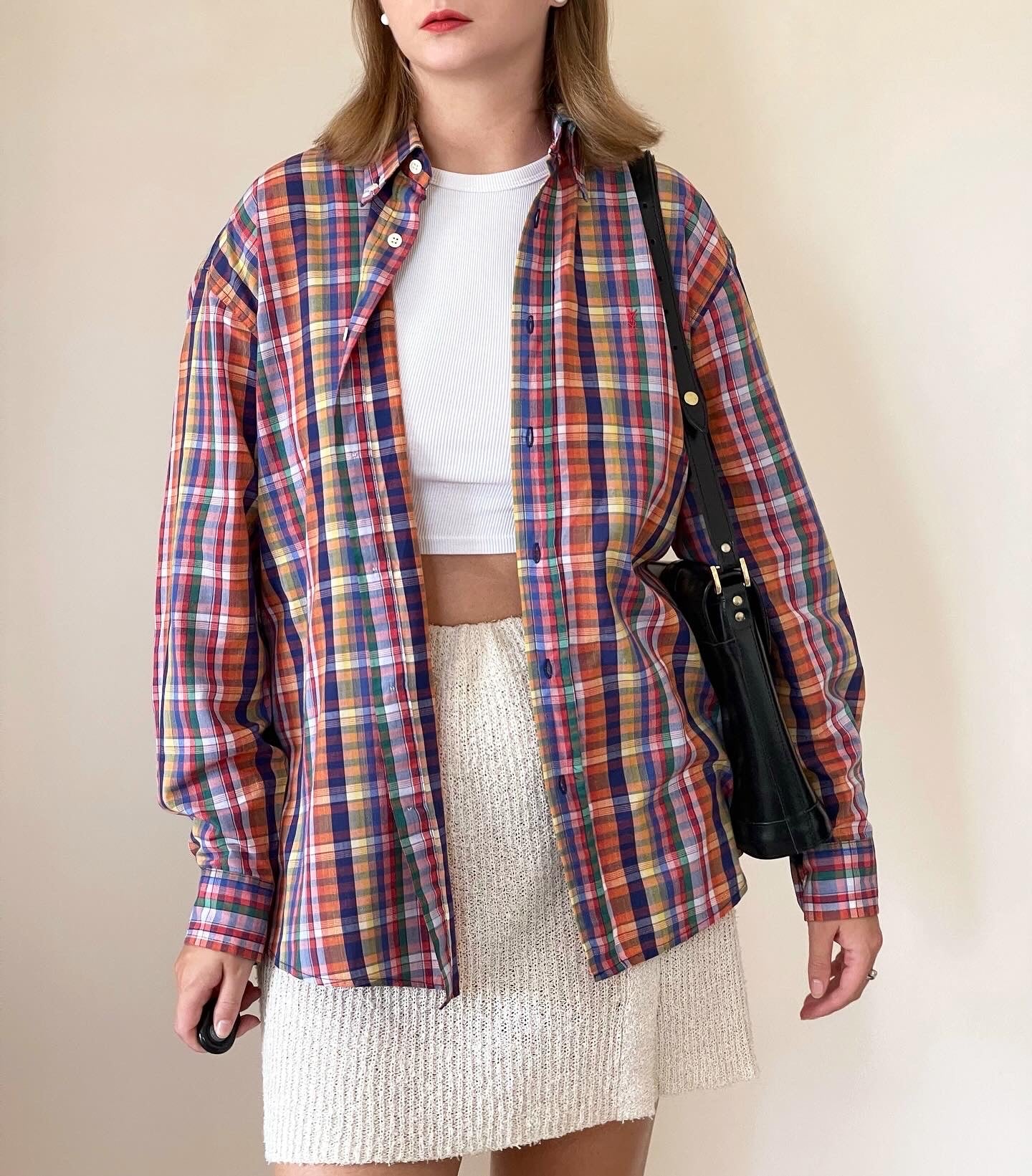 Beautiful vintage YSL plaid shirt