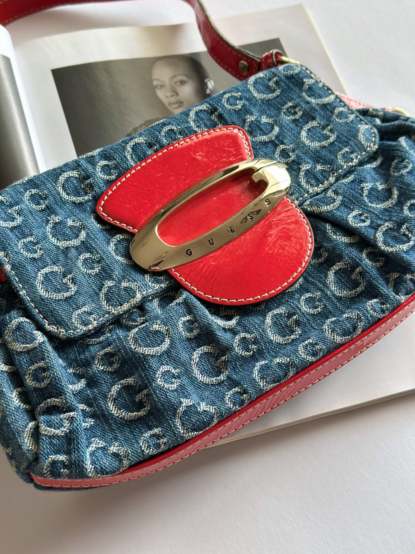 Amazing authentic vintage denim bag Guess (early 2000s)