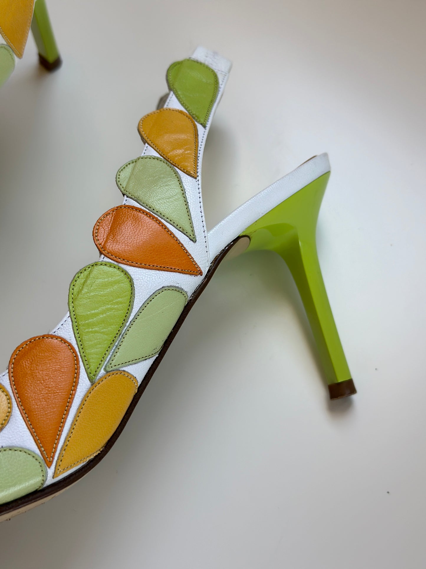 Vintage leather slingback shoes