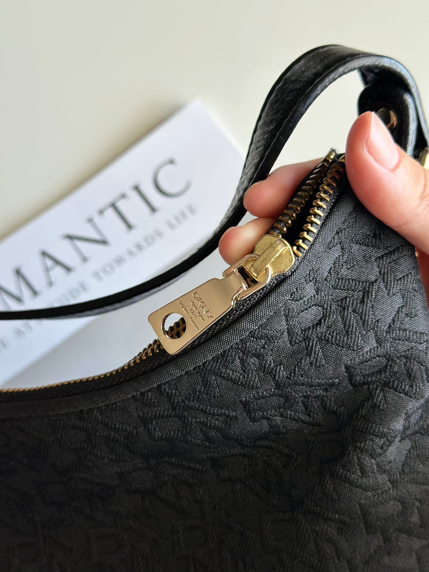 Sophisticated vintage DKNY shoulder hobo bag