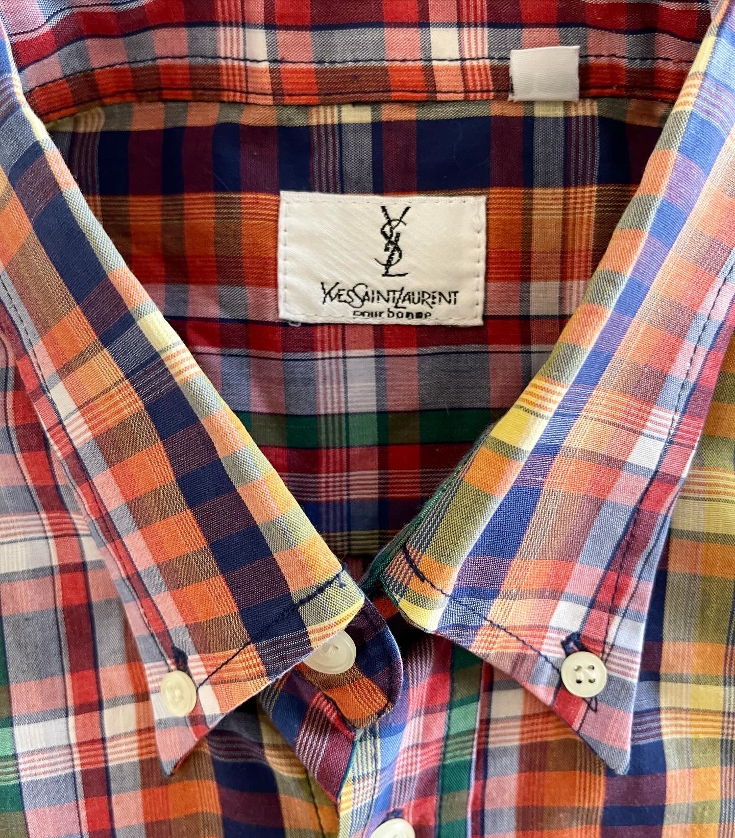 Beautiful vintage YSL plaid shirt