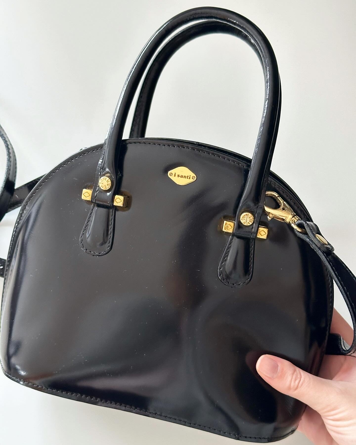 Gorgeous authentic vintage leather bag I Santi (made in Italy)
