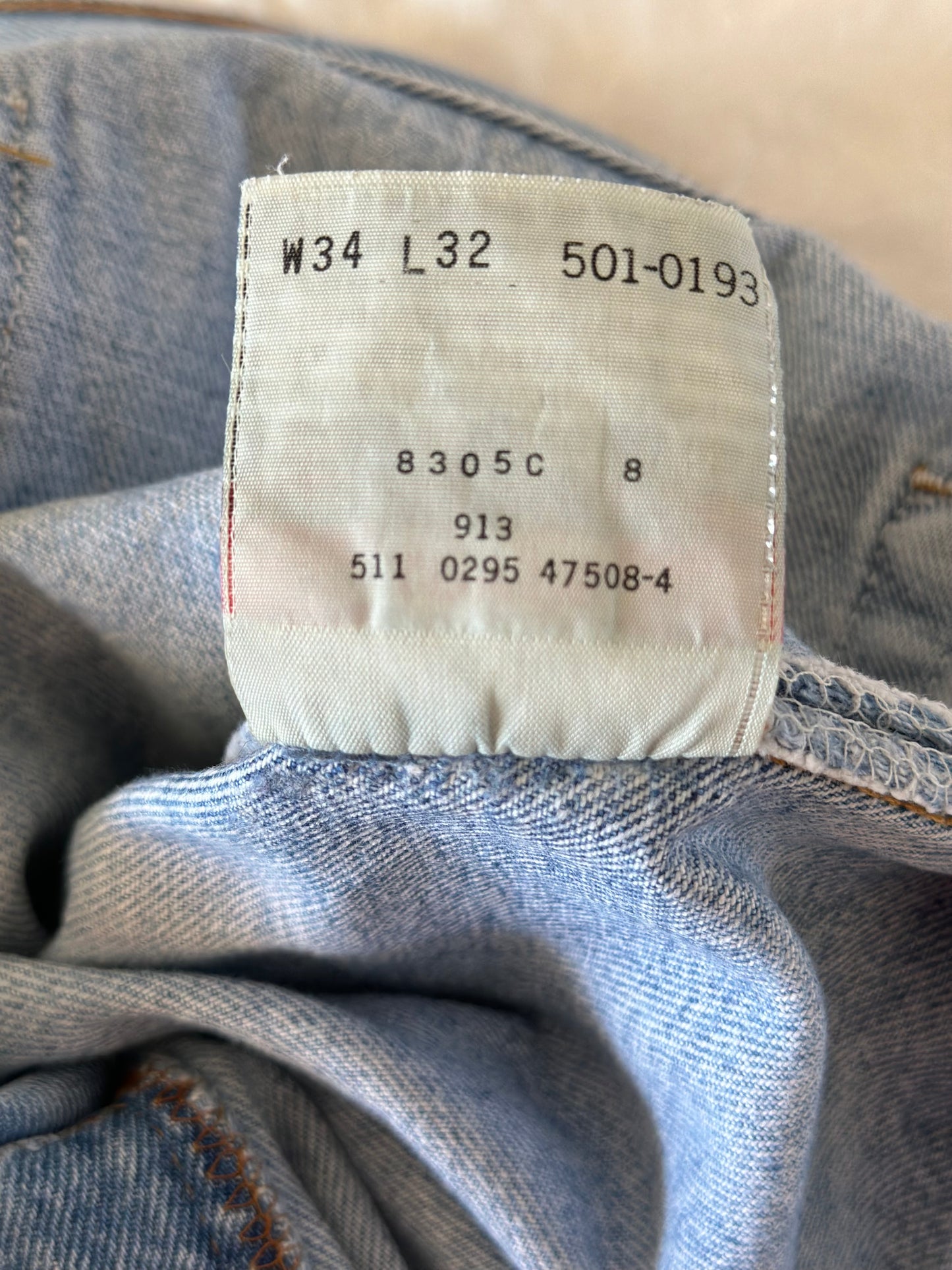 Vintage blue Levi's 501 jeans