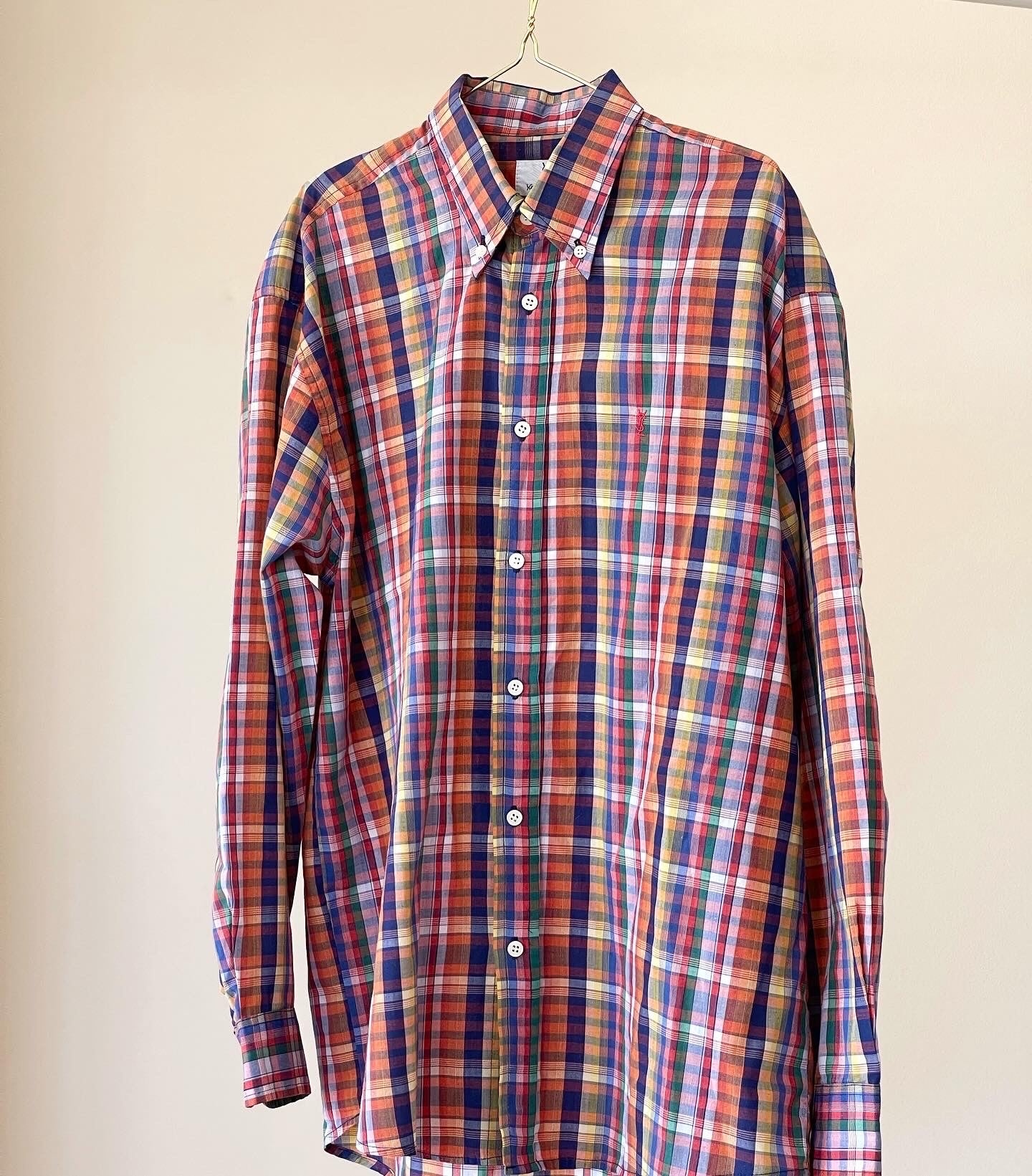 Beautiful vintage YSL plaid shirt