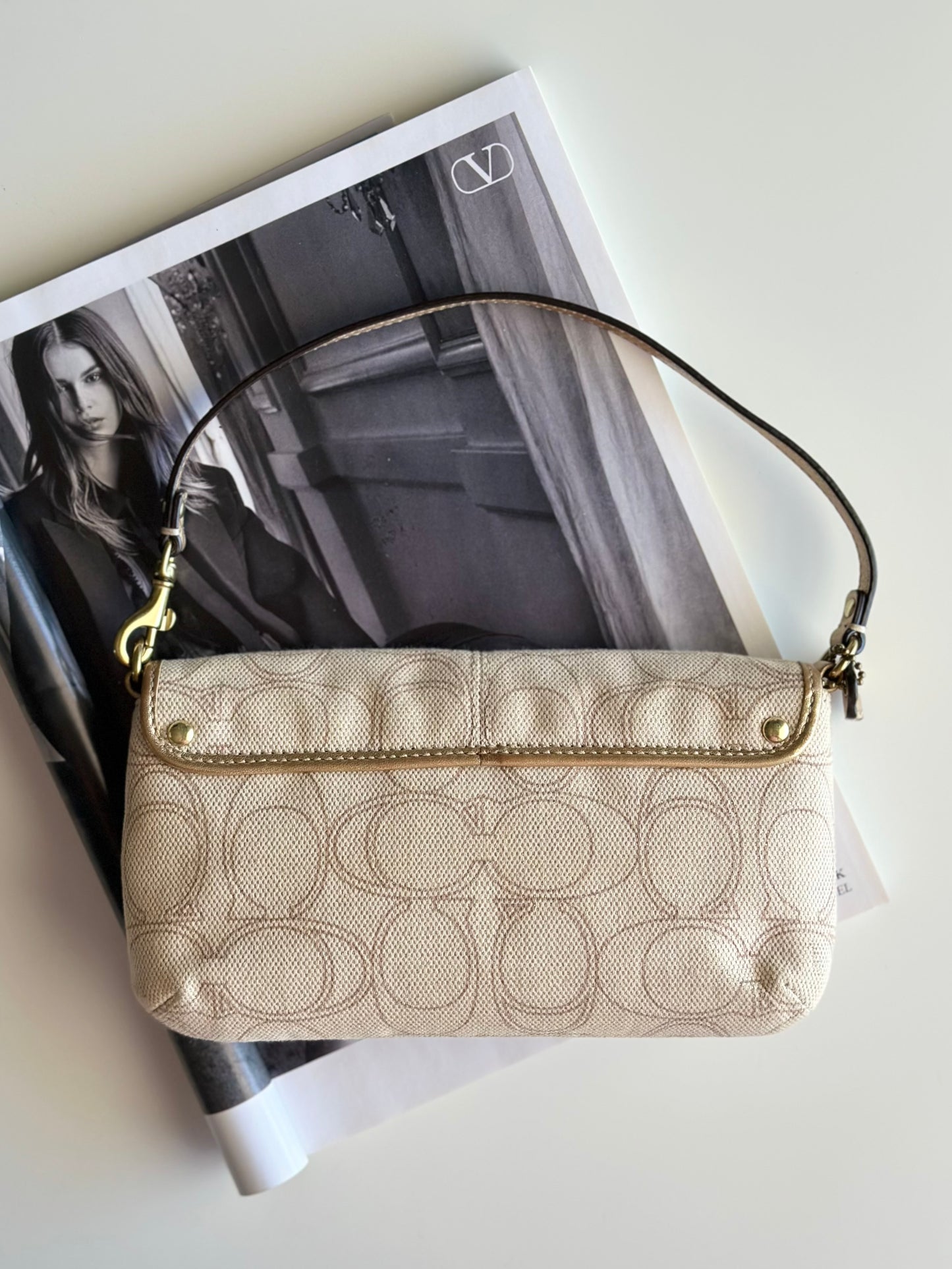 Chic vintage authentic Coach mini clutch bag